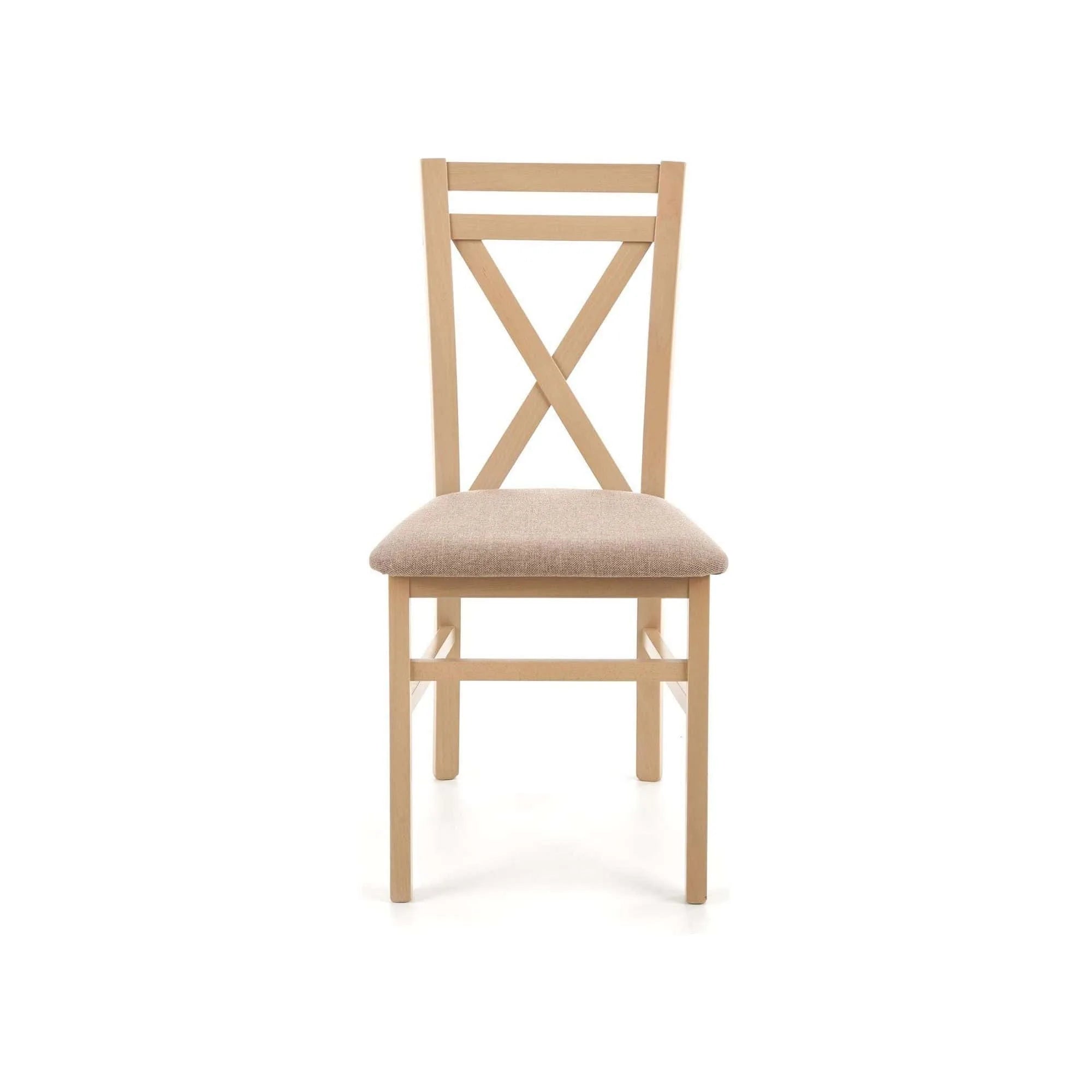 Scaun Dariusz, bej/stejar sonoma, stofa clasica/lemn, 45X43X90 cm