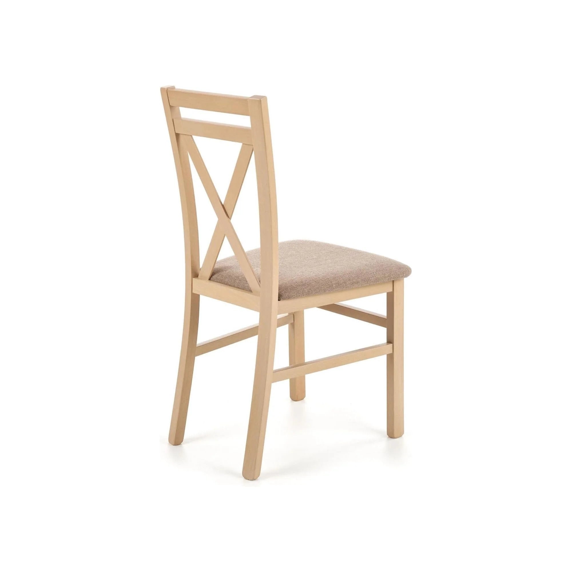 Scaun Dariusz, bej/stejar sonoma, stofa clasica/lemn, 45X43X90 cm