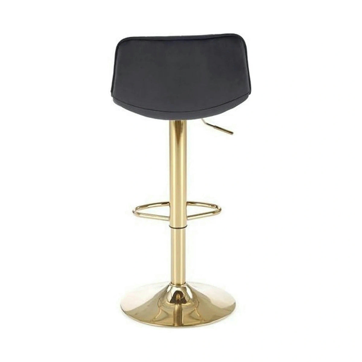 Scaun de bar auriu H120, stofa catifelata/otel, 43x44x84/106 cm
