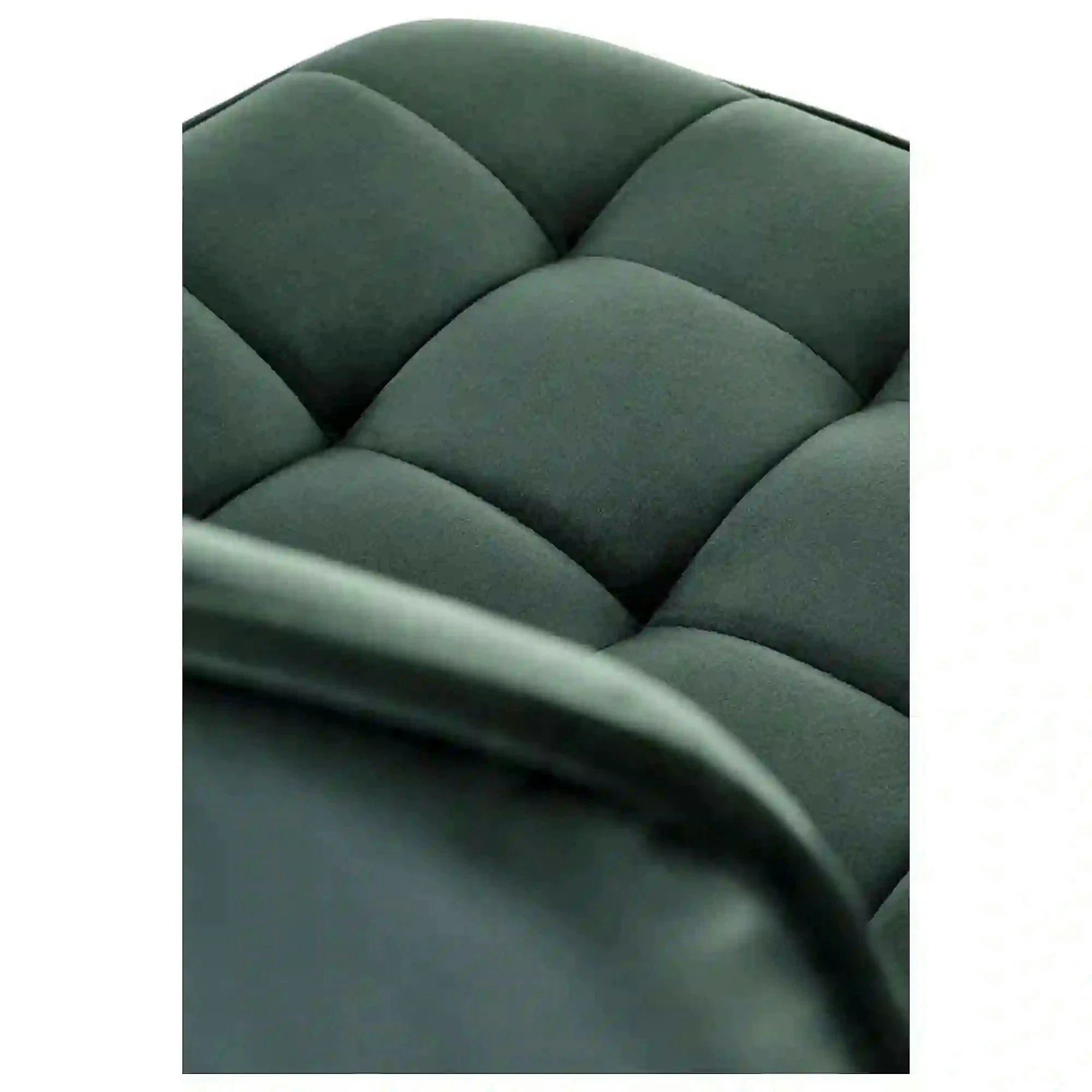 Scaun de bar auriu/verde H120, stofa catifelata/otel, 43x44x84/106 cm