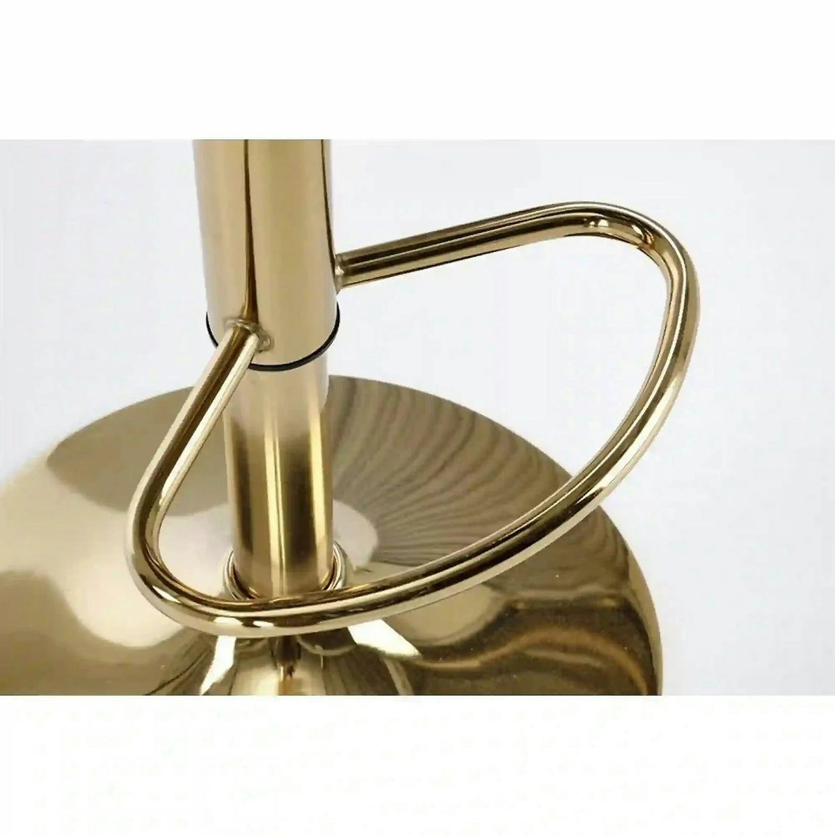 Scaun de bar auriu/verde H120, stofa catifelata/otel, 43x44x84/106 cm