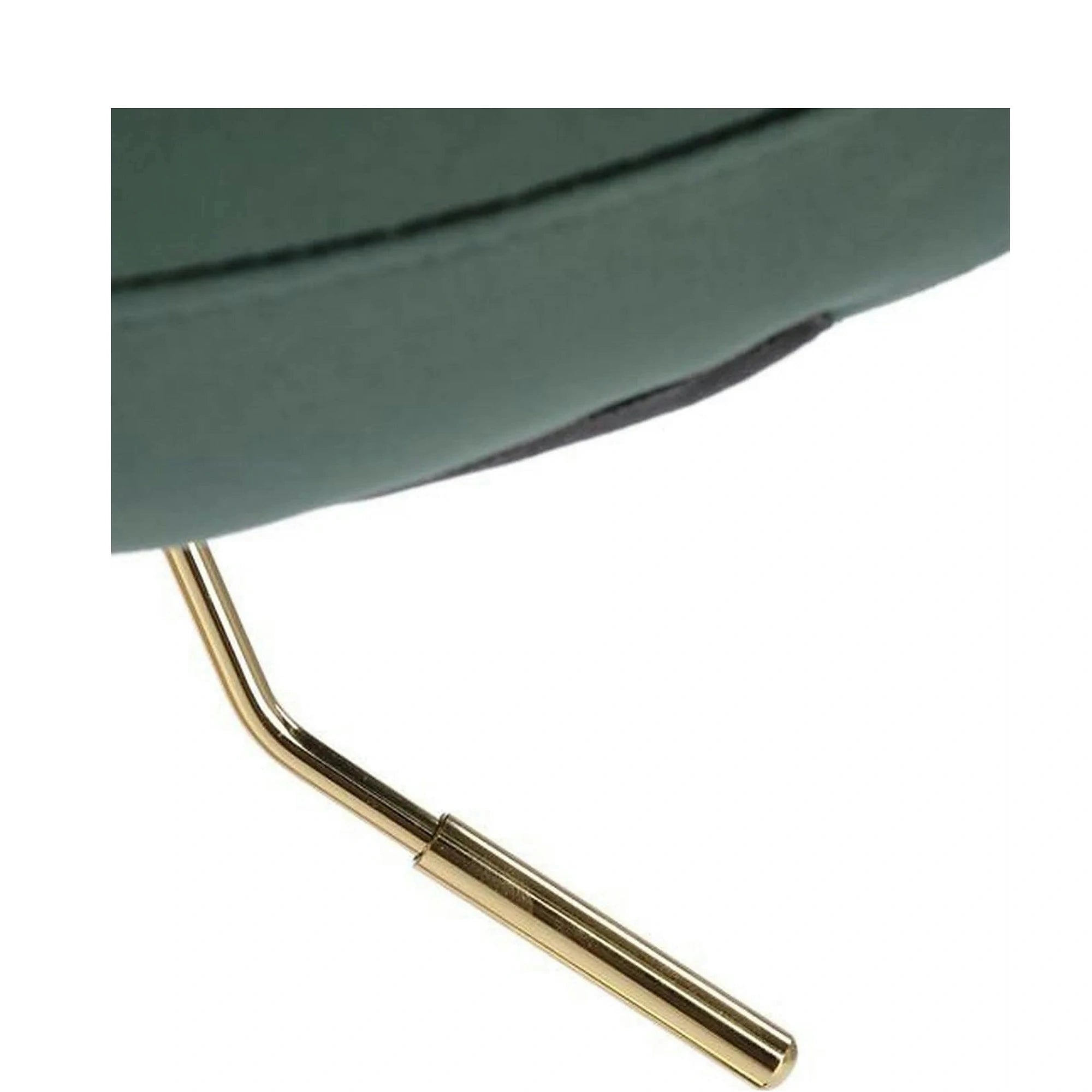 Scaun de bar auriu/verde H120, stofa catifelata/otel, 43x44x84/106 cm