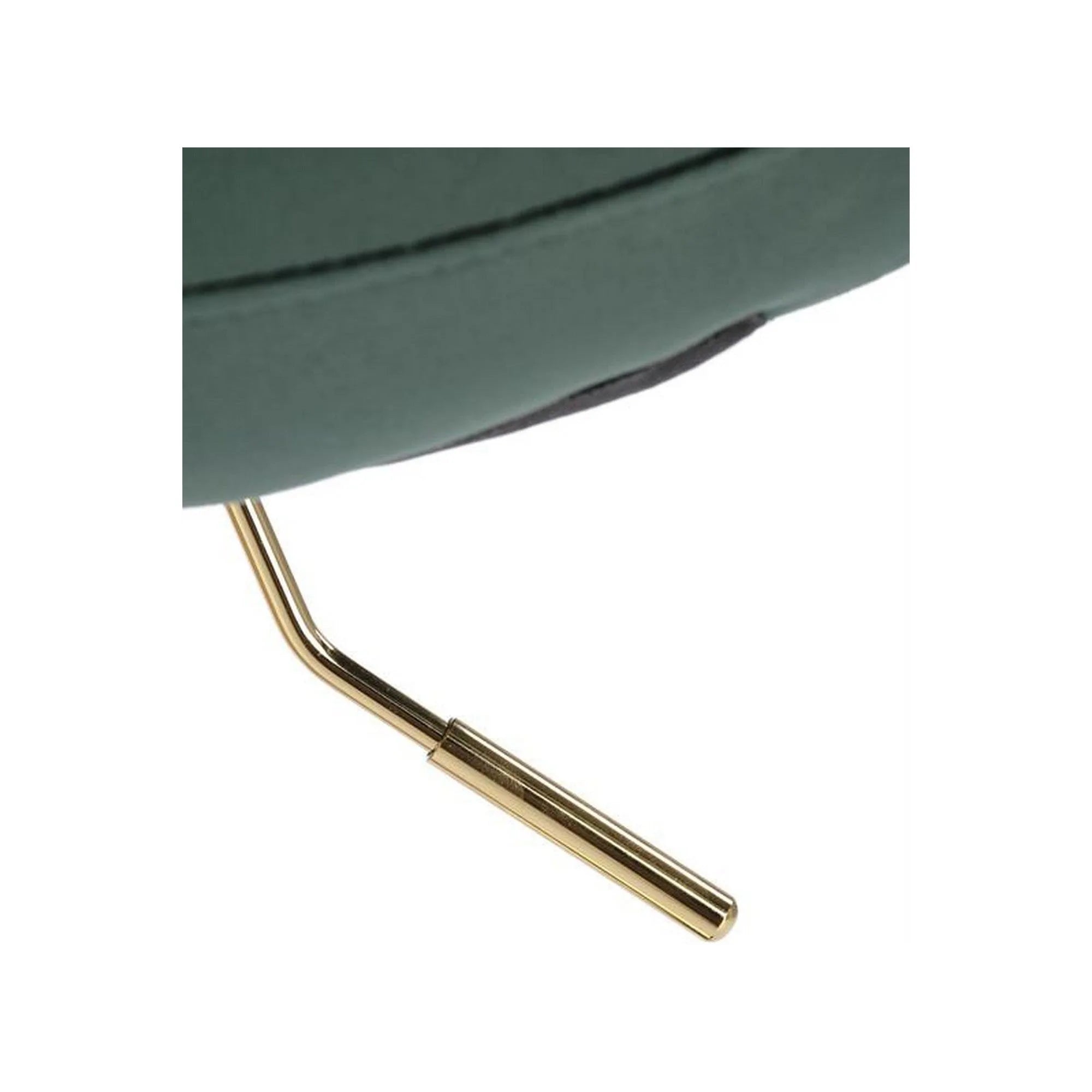 Scaun de bar H120, verde/auriu, stofa catifelata/otel, 43x44x84/106 cm