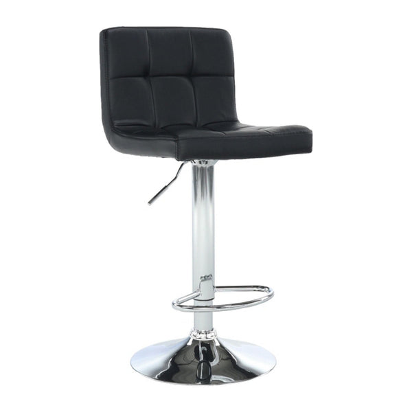 Scaun de bar KANDY NEW, negru/crom, piele ecologica/otel, 40x41x87/107 cm