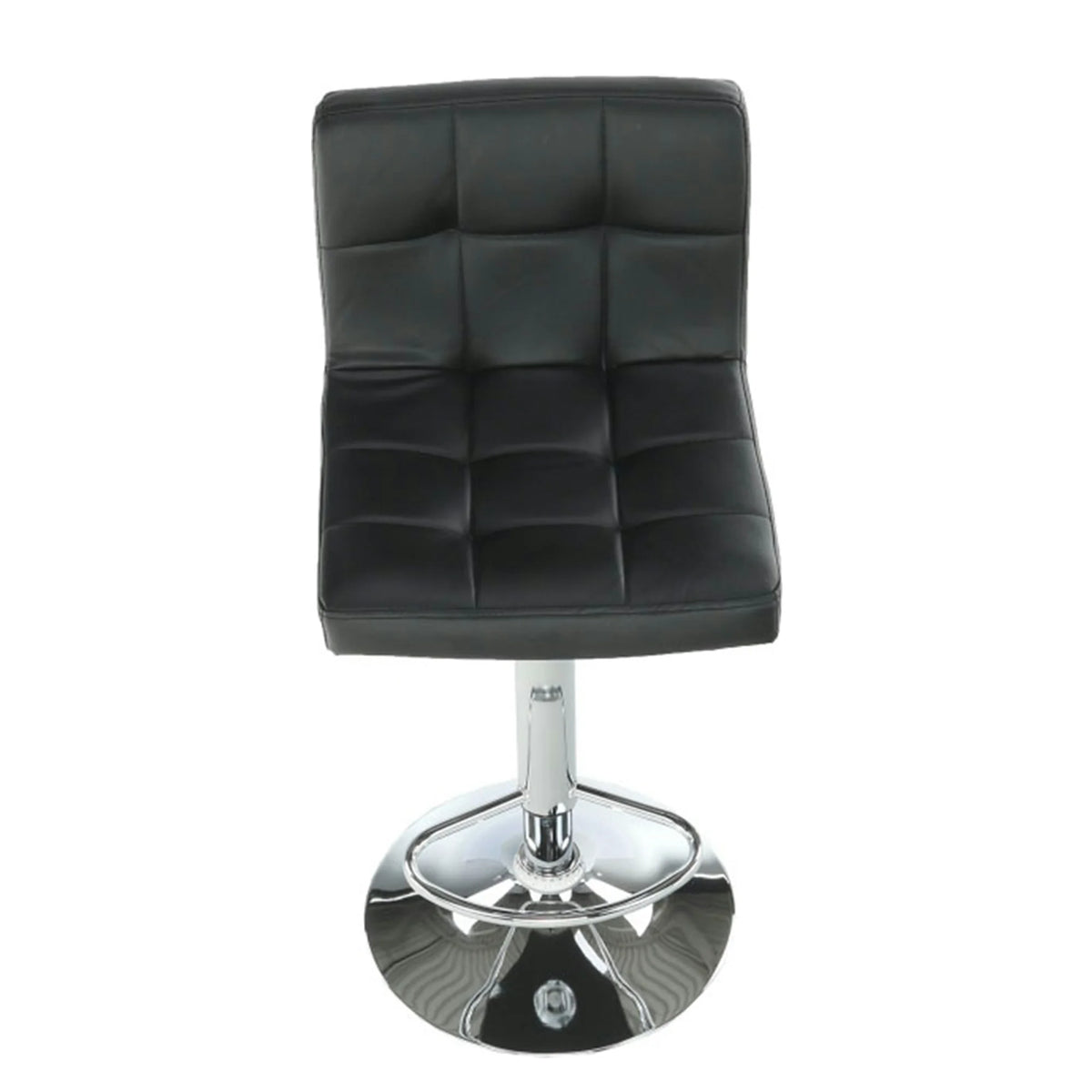 Scaun de bar KANDY NEW, negru/crom, piele ecologica/otel, 40x41x87/107 cm