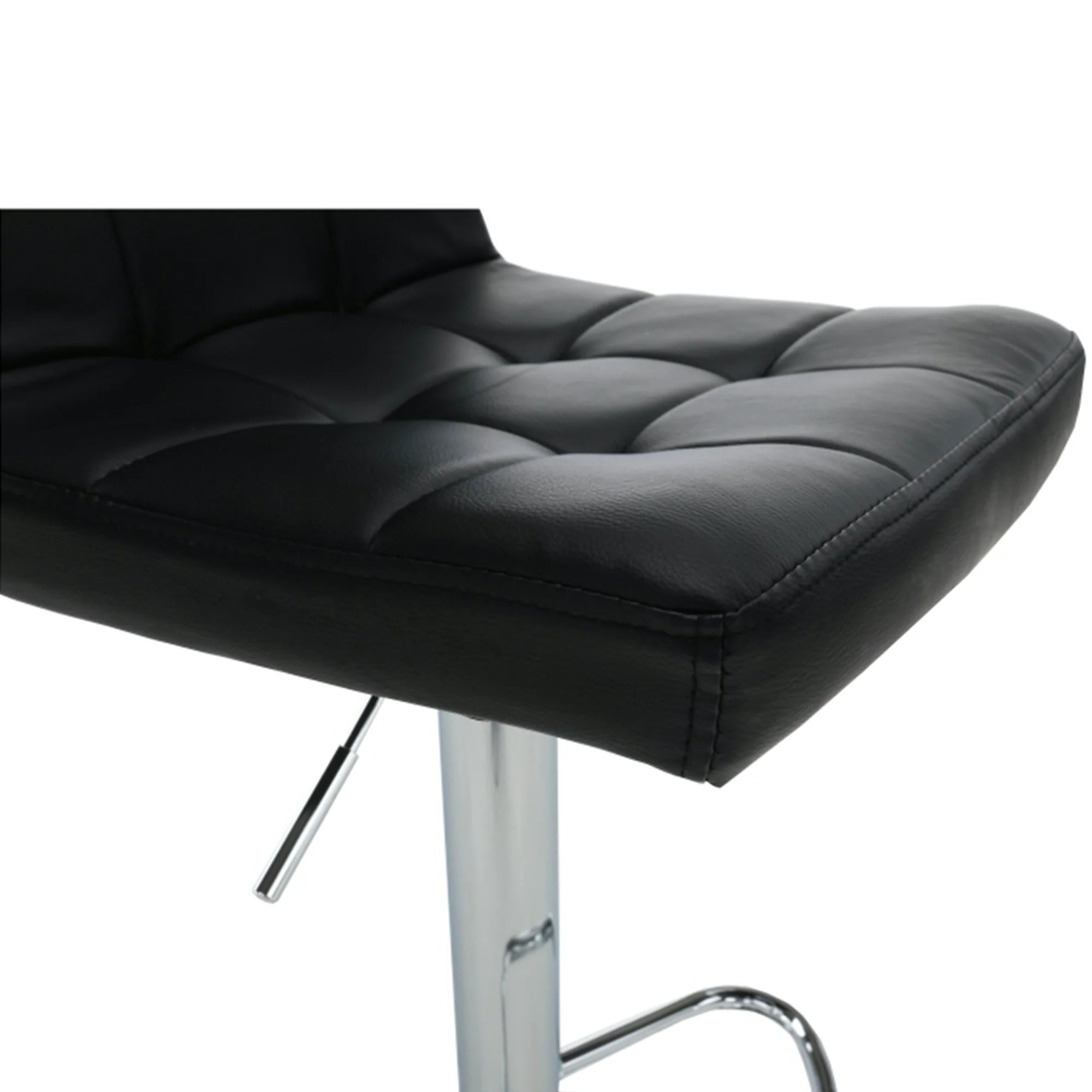 Scaun de bar KANDY NEW, negru/crom, piele ecologica/otel, 40x41x87/107 cm