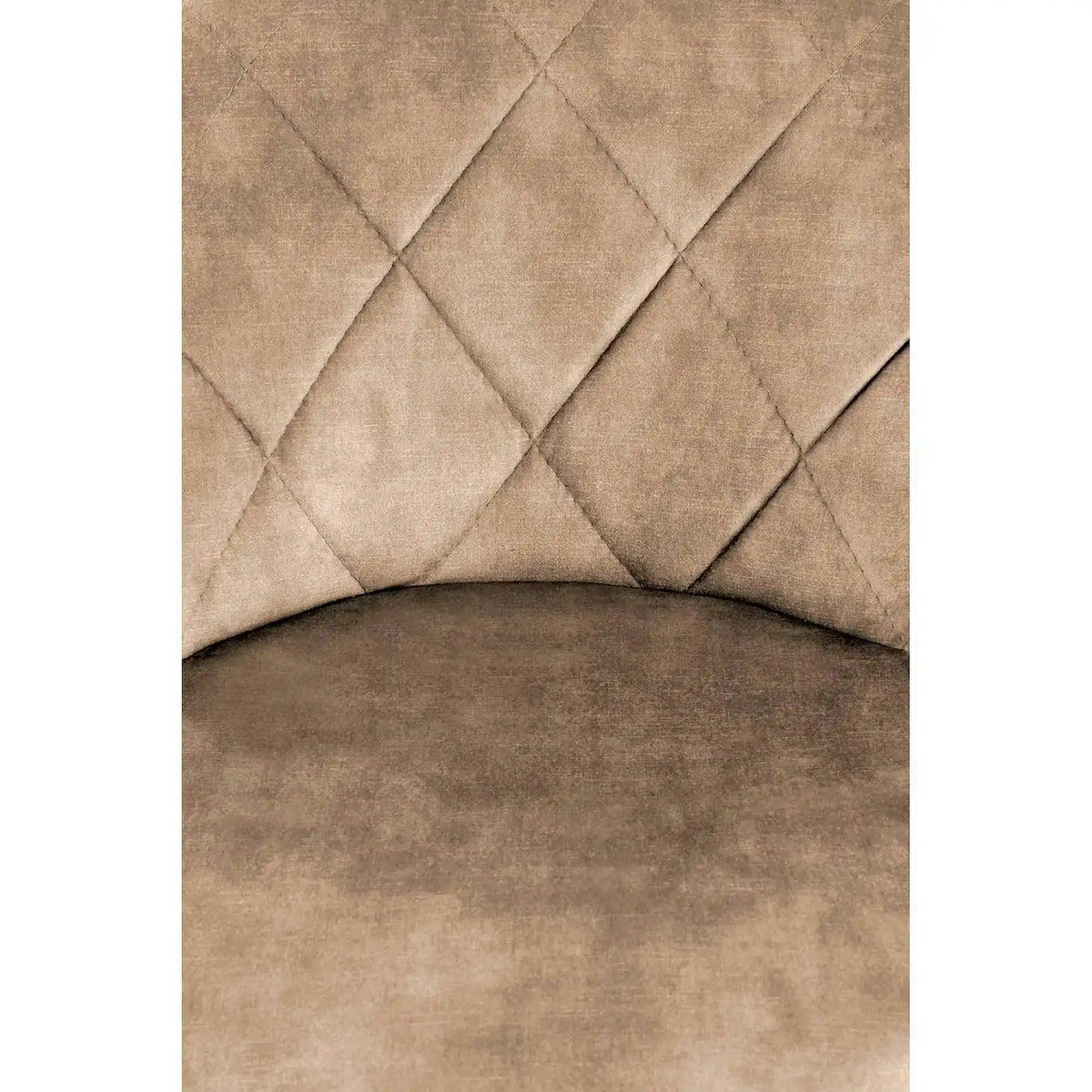 Scaun de bar rotativ H101, bej/negru, stofa catifelata/metal, 47x45x84/106 cm