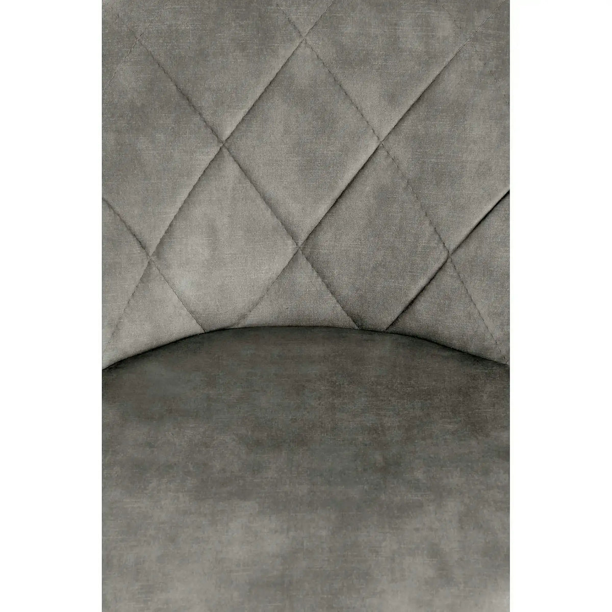 Scaun de bar rotativ H101, stofa catifelata gri - Bluvel 14, 47x45x106 cm