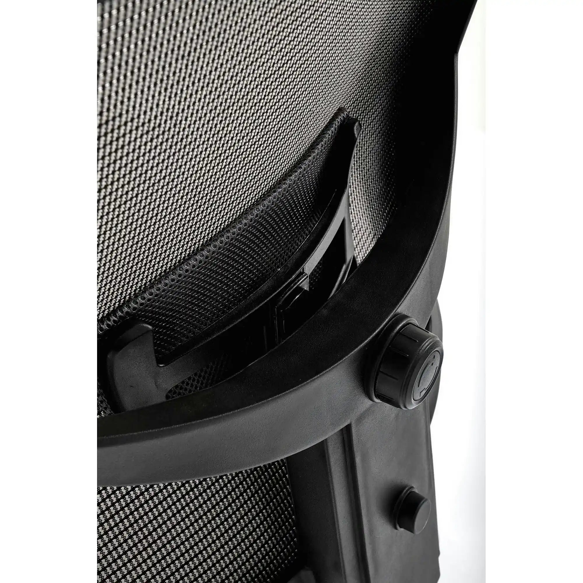 Scaun de birou ADMIRAL, negru/gri, stofa/plasa/aluminiu, 68x60x120/130 cm