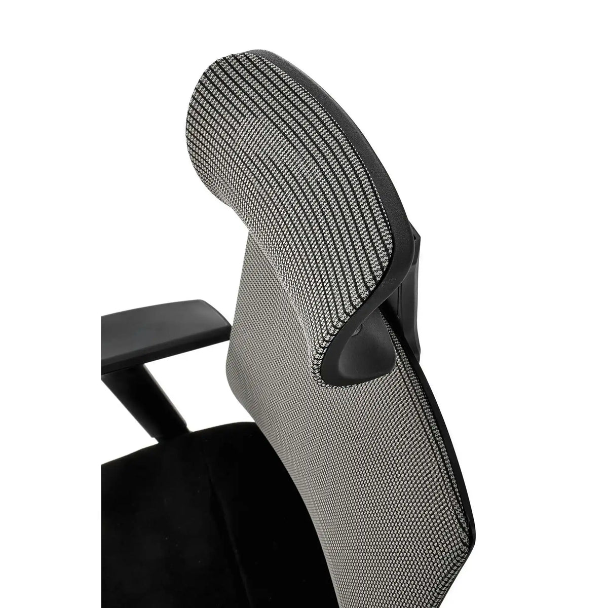 Scaun de birou ADMIRAL, negru/gri, stofa/plasa/aluminiu, 68x60x120/130 cm