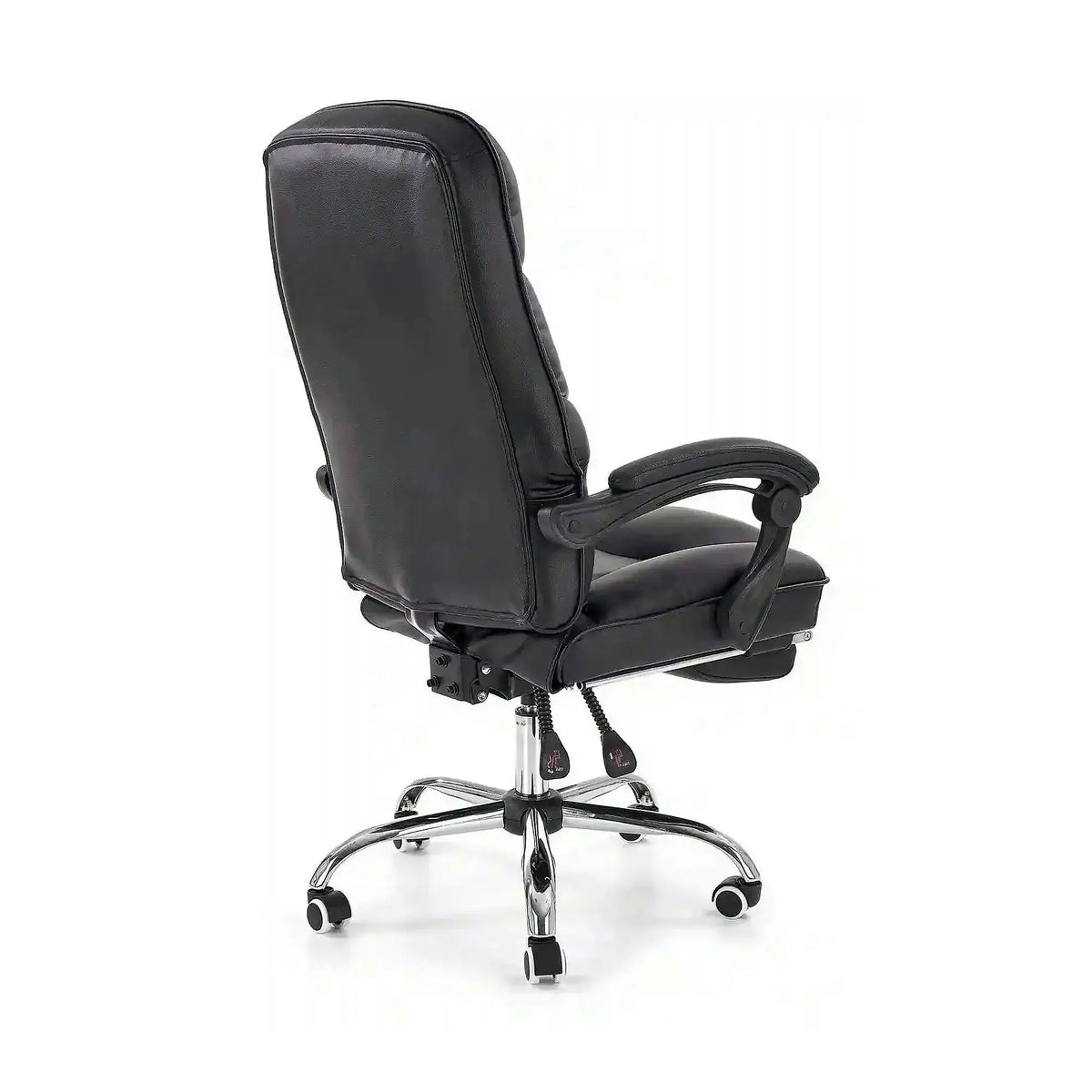 Scaun de birou ALVIN, negru, piele ecologica, 66x70x118/125 cm