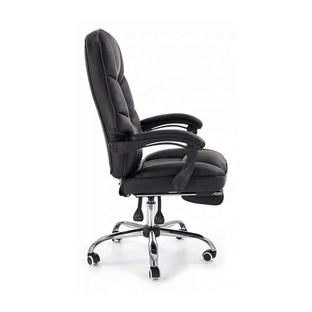 Scaun de birou ALVIN, negru, piele ecologica, 66x70x118/125 cm