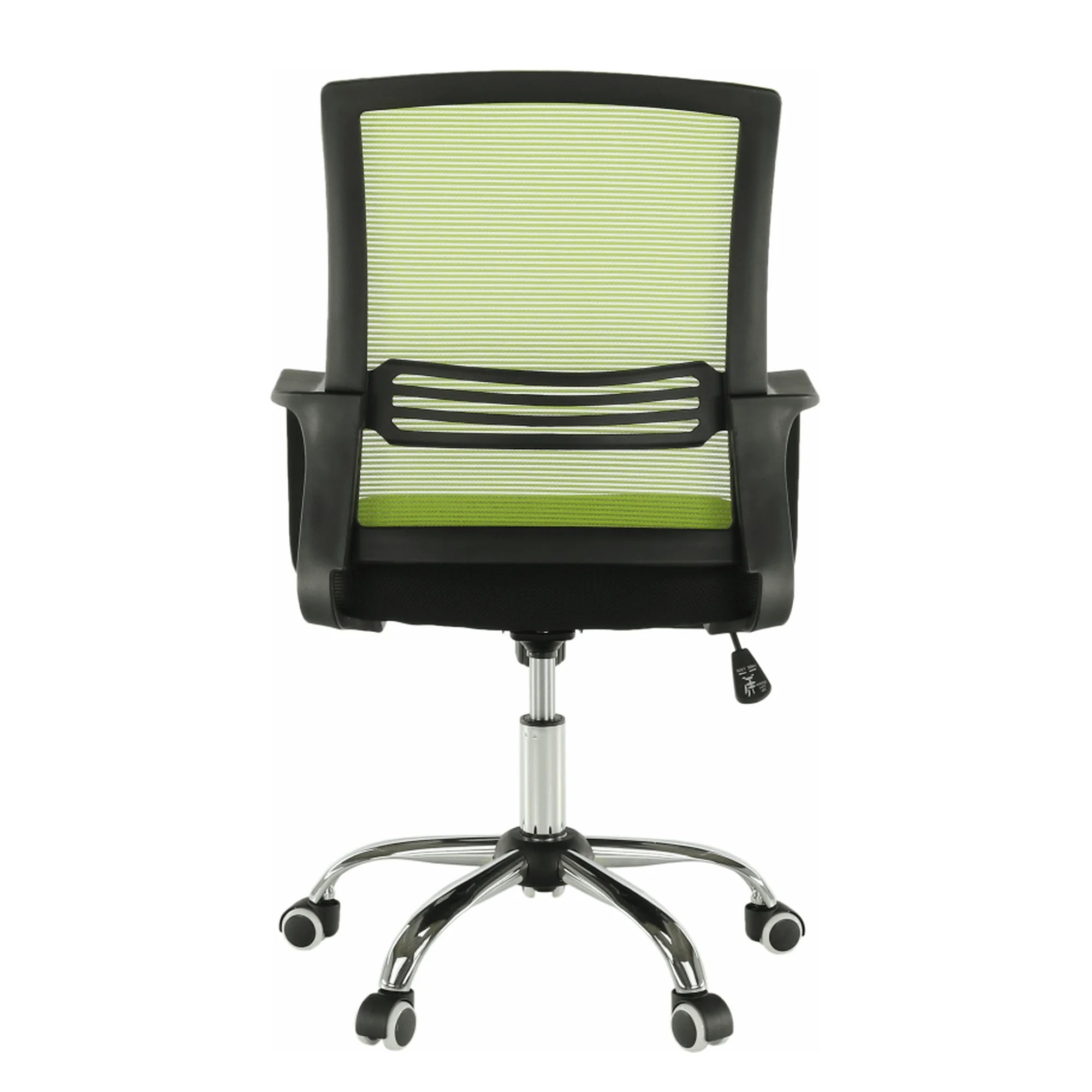 Scaun de birou APOLO, verde/negru, stofa/plasa/metal, 61x54x87/95 cm