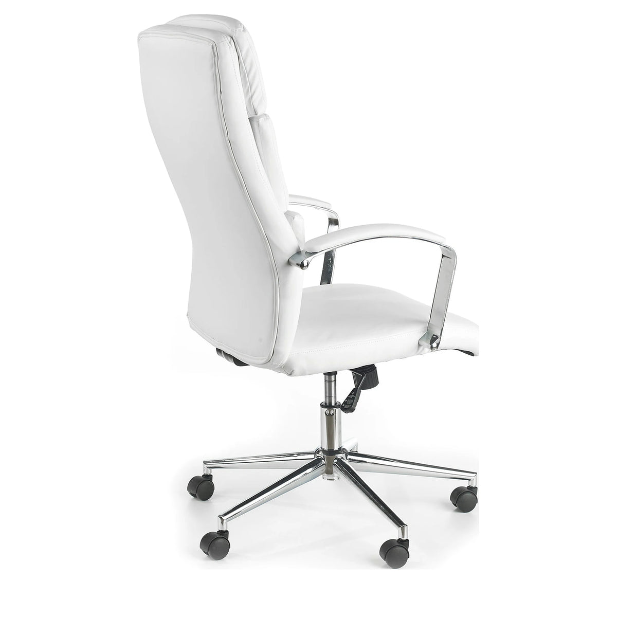 Scaun de birou AURELIUS, alb, piele ecologica, 65x67x110/120 cm