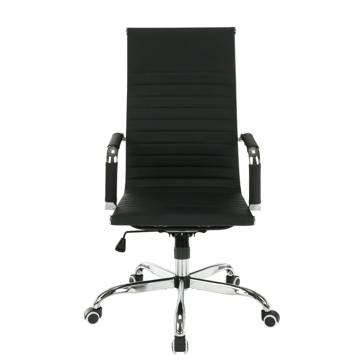 Scaun de birou AZURE 2 NEW, negru/crom, piele ecologica/metal, 63x55x106/114 cm