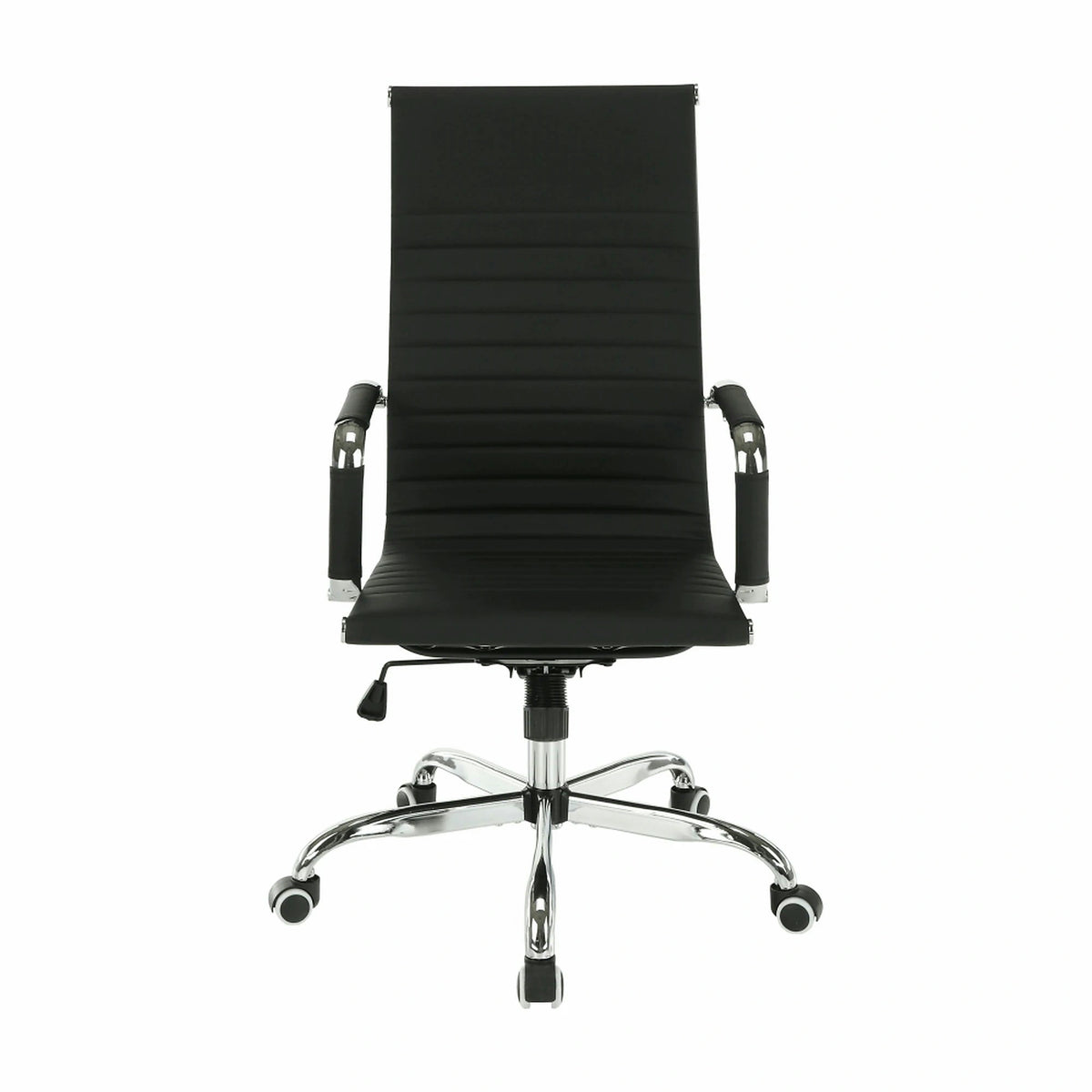 Scaun de birou AZURE 2 NEW, negru/crom, piele ecologica/metal, 63x55x106/114 cm
