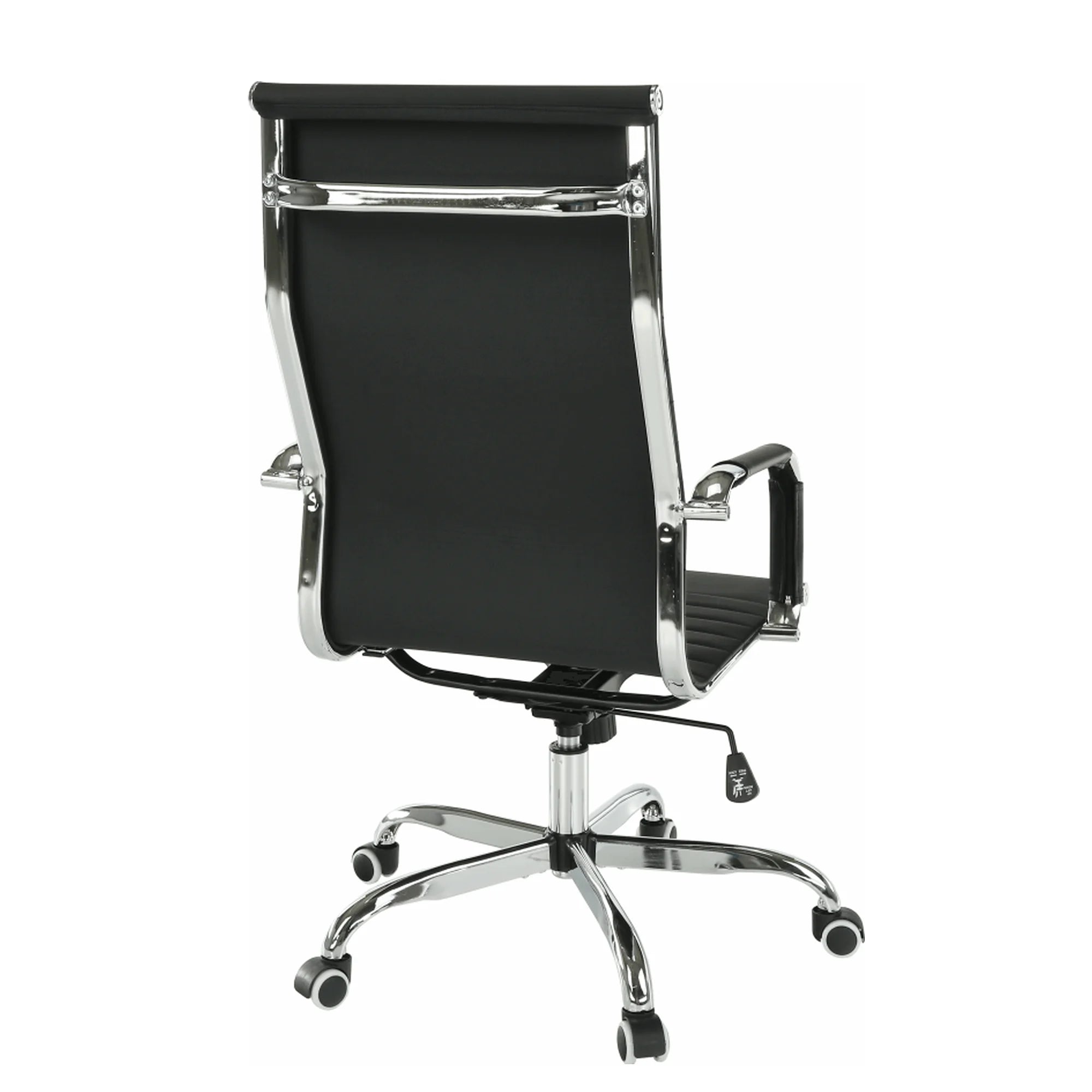 Scaun de birou AZURE 2 NEW, negru/crom, piele ecologica/metal, 63x55x106/114 cm