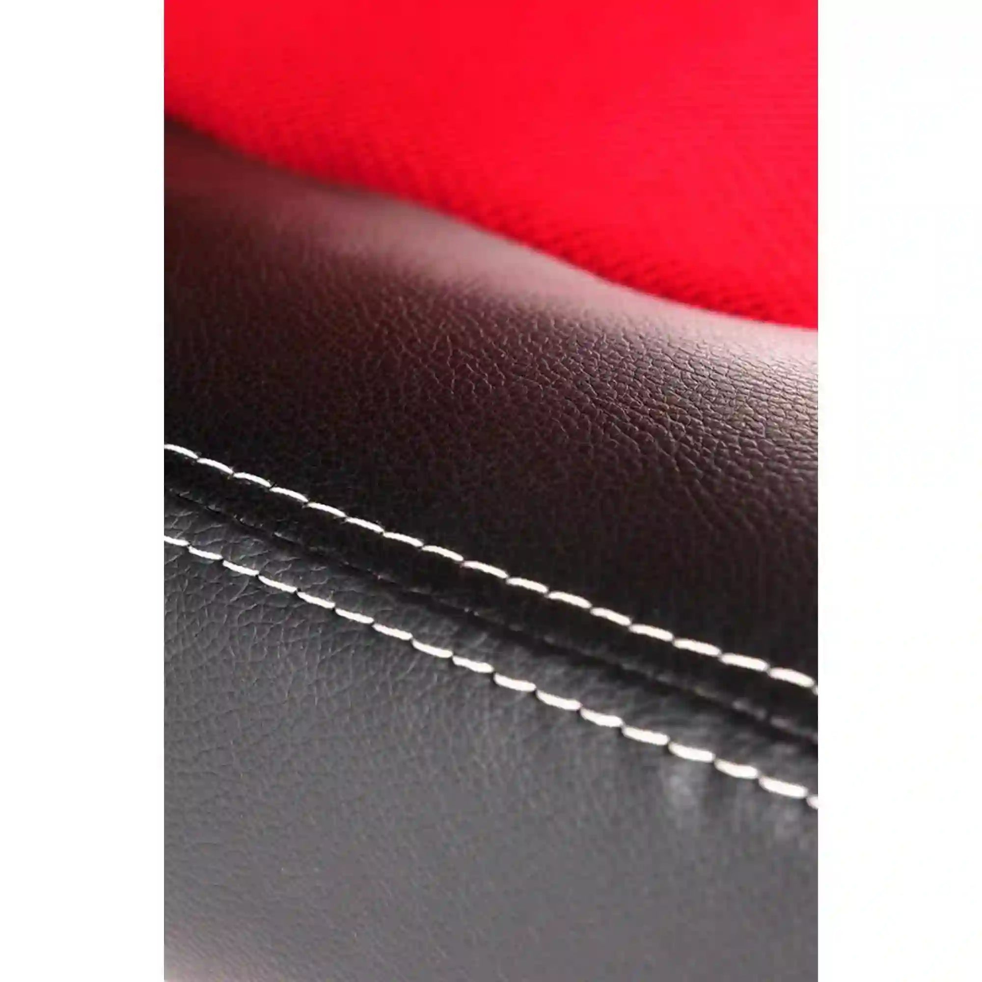 Scaun de birou BERKEL, negru/rosu, piele ecologica/stofa, 62x63x108/117 cm