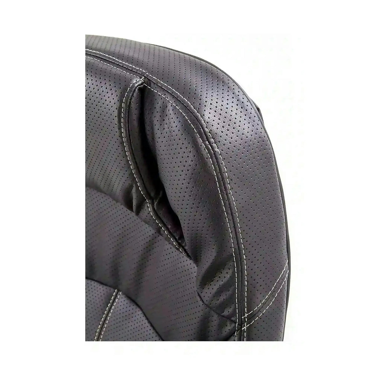 Scaun de birou CARLOS, negru, piele ecologica perforata/plastic, 66x70x106/114 cm