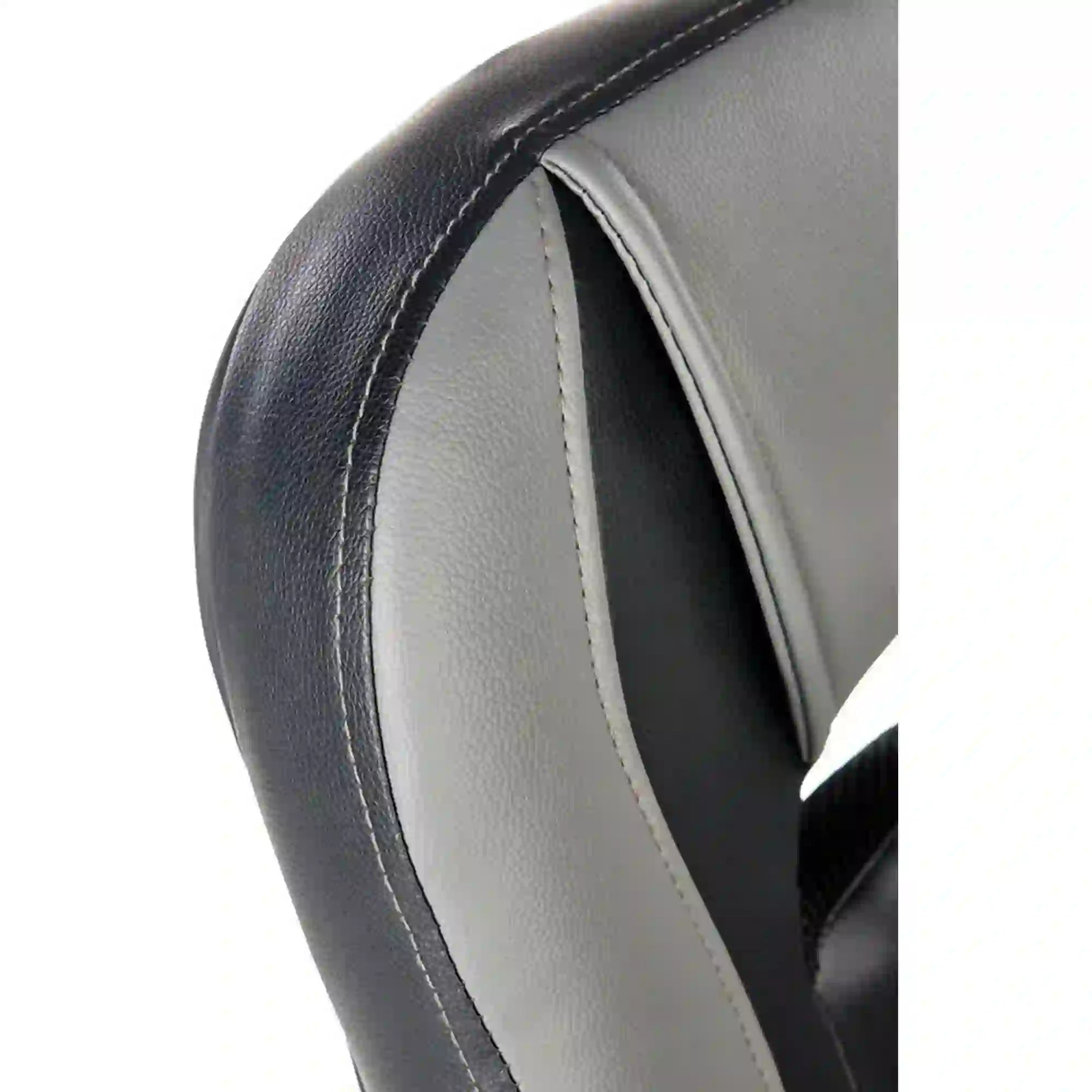 Scaun de birou CASTANO, negru/gri, piele ecologica/stofa, 60x64x107/117 cm