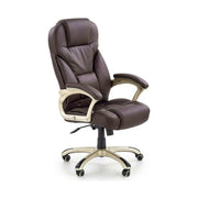 Scaun de birou DESMOND, maro inchis, piele ecologica, 67x70x112/119 cm