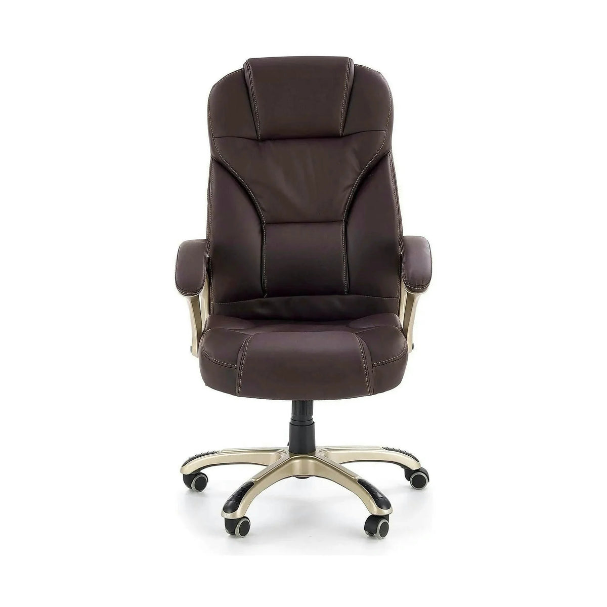 Scaun de birou DESMOND, maro inchis, piele ecologica, 67x70x112/119 cm