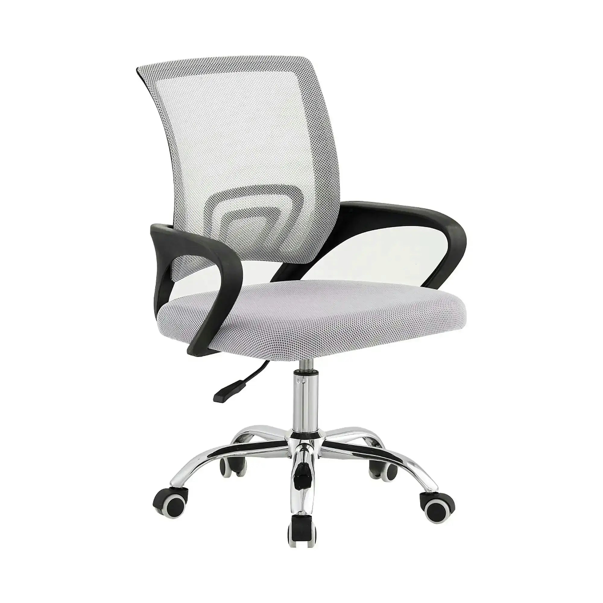 Scaun de birou DEX 4 NEW, gri/negru, material textil/plasă, 57x55x86-94 cm