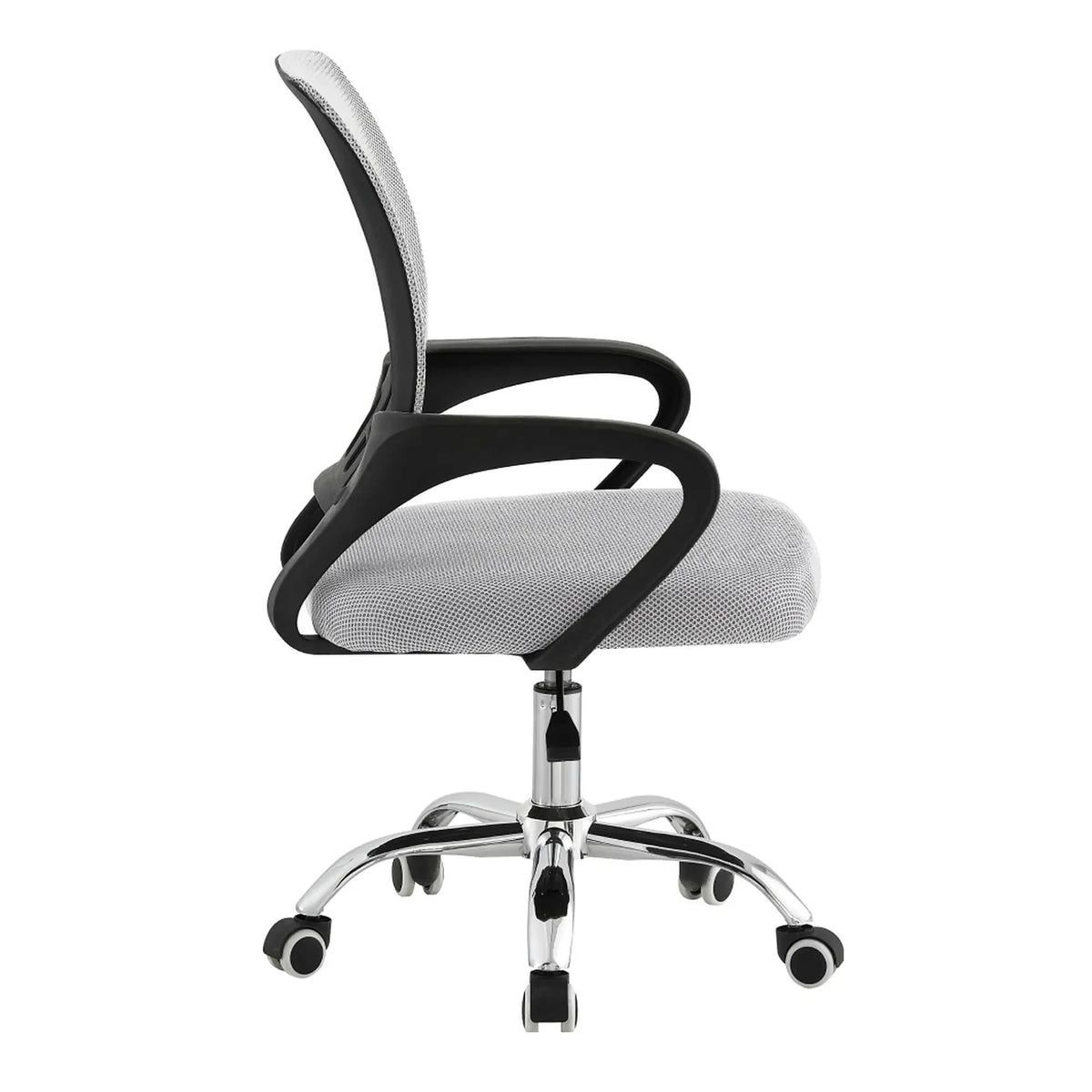Scaun de birou DEX 4 NEW, gri/negru, material textil/plasă, 57x55x86-94 cm