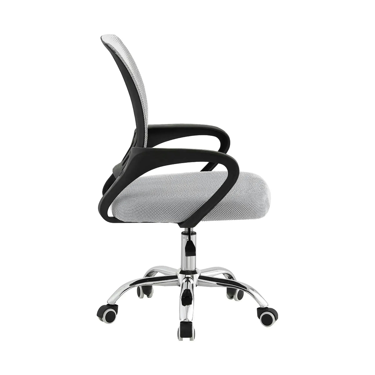 Scaun de birou DEX 4 NEW, gri/negru, material textil/plasă, 57x55x86-94 cm