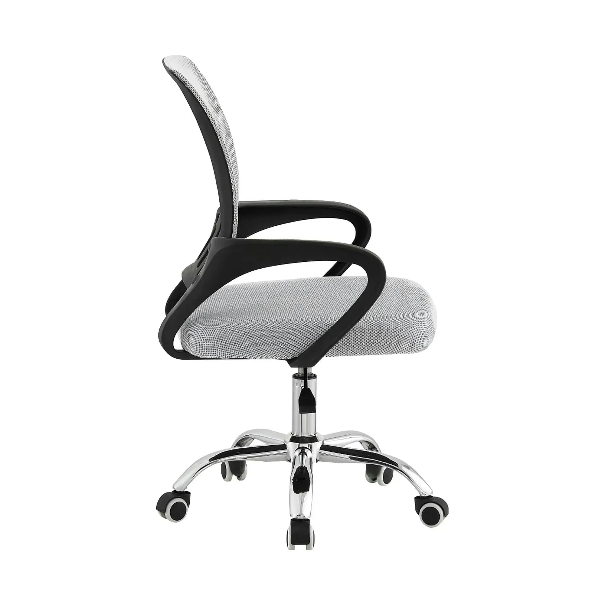 Scaun de birou DEX 4 NEW, gri/negru, material textil/plasă, 57x55x86-94 cm