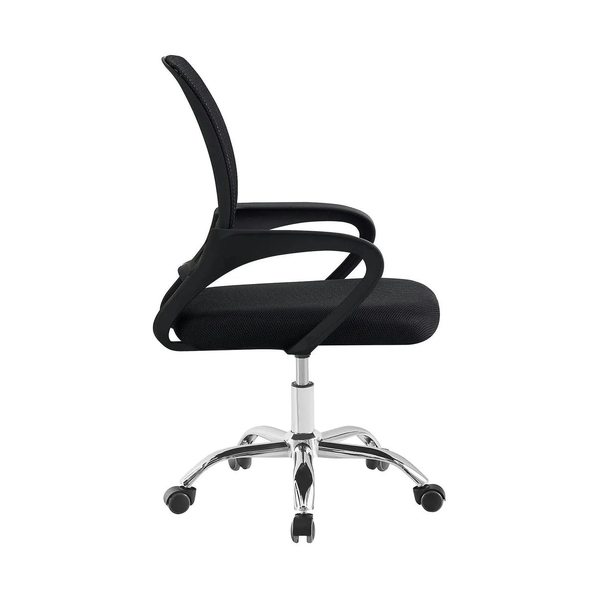 Scaun de birou DEX 4 NEW, negru, material textil/plasă, 57x55x86-94 cm