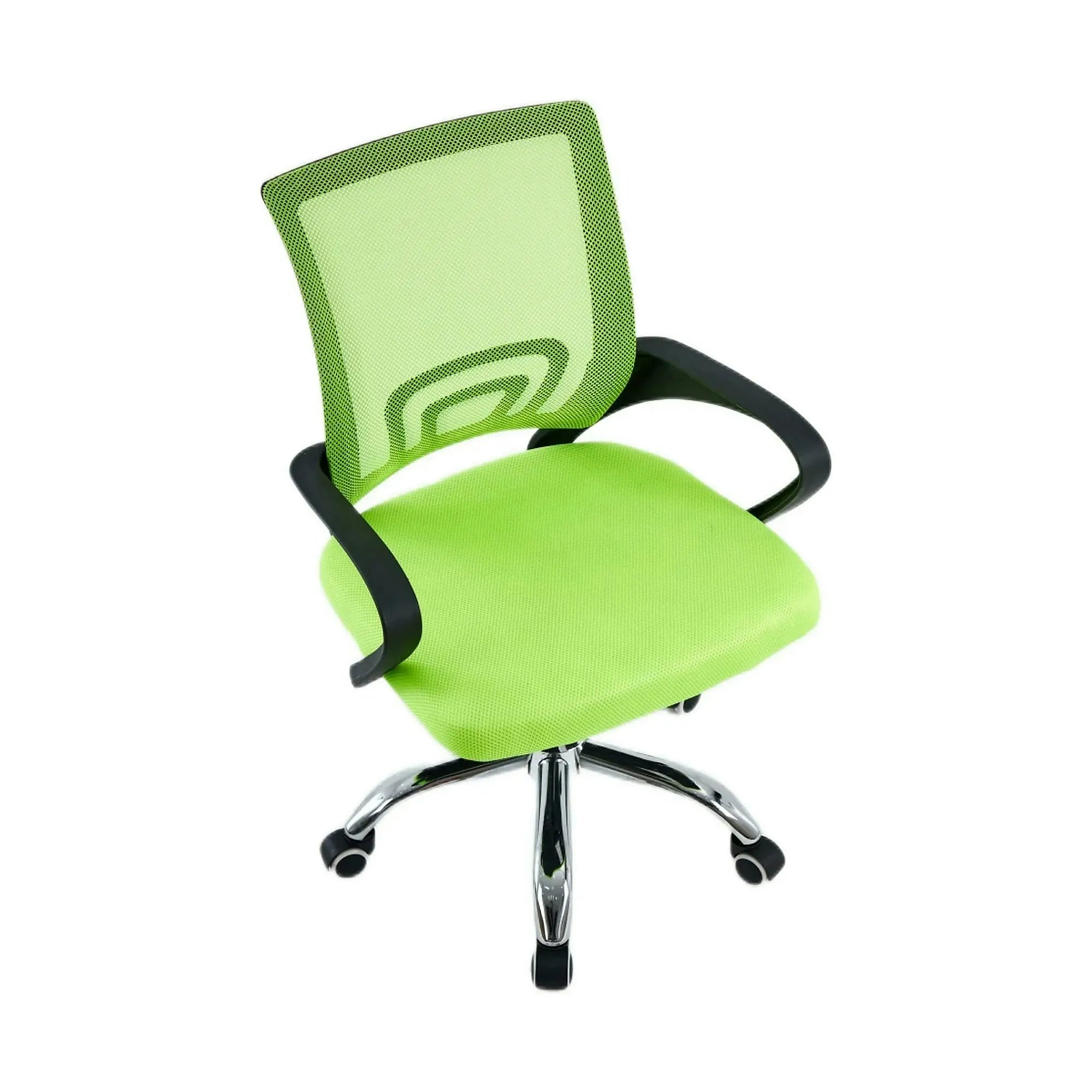Scaun de birou DEX 4 NEW, verde/negru, material textil/plasă, 57x55x86-94 cm