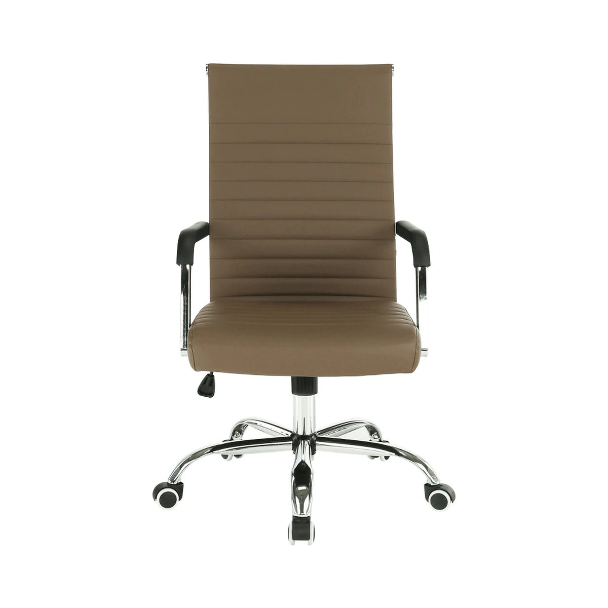 Scaun de birou FARAN, maro/crom, piele ecologica/metal, 54x63x102/110 cm