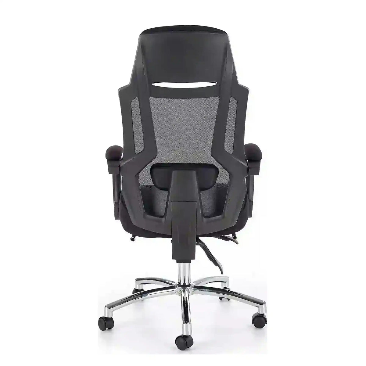 Scaun de birou FREEMAN, negru/crom, stofa/plasa/metal, 61x60x116/123 cm