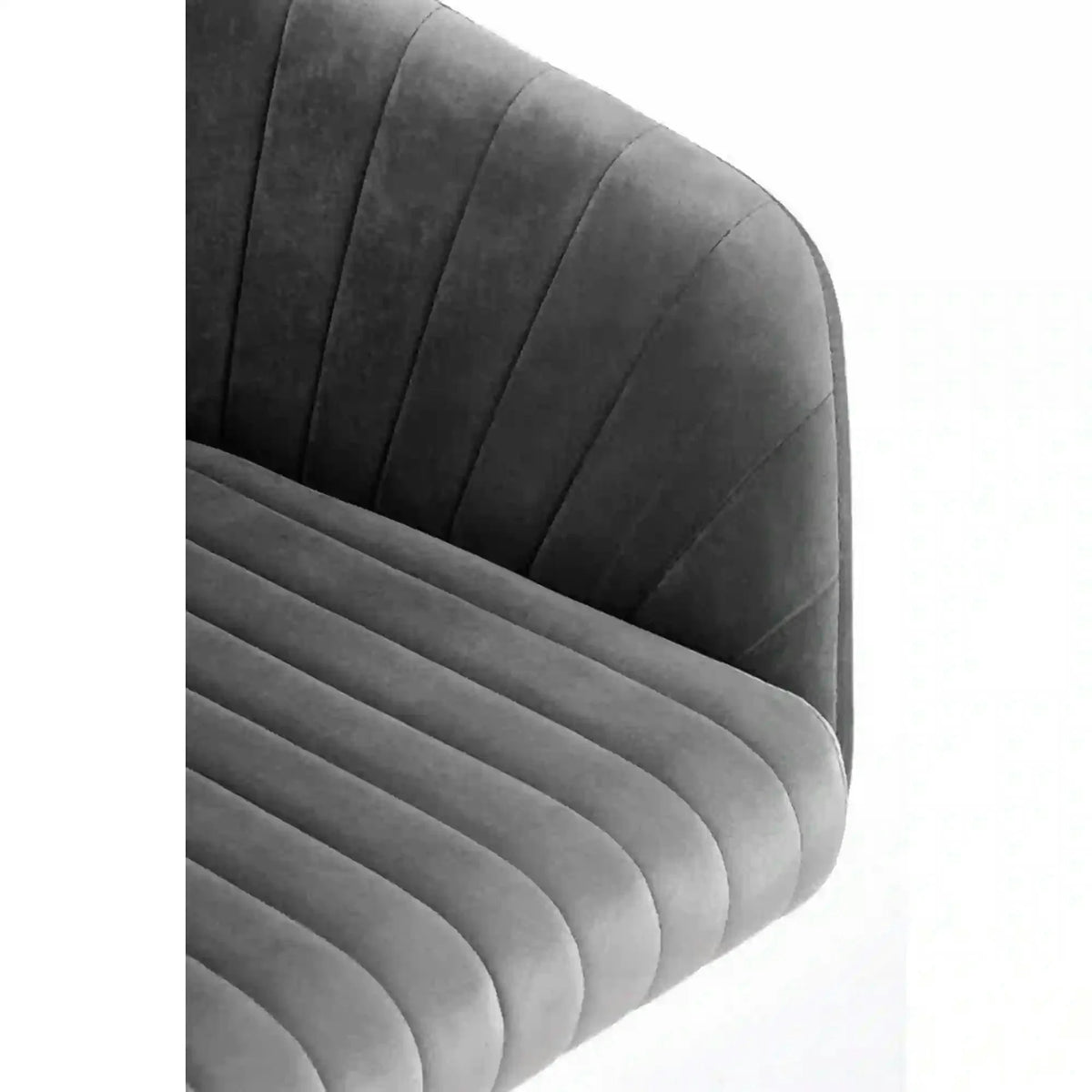 Scaun de birou FRESCO, gri, stofa catifelata, 51x54x81/91 cm