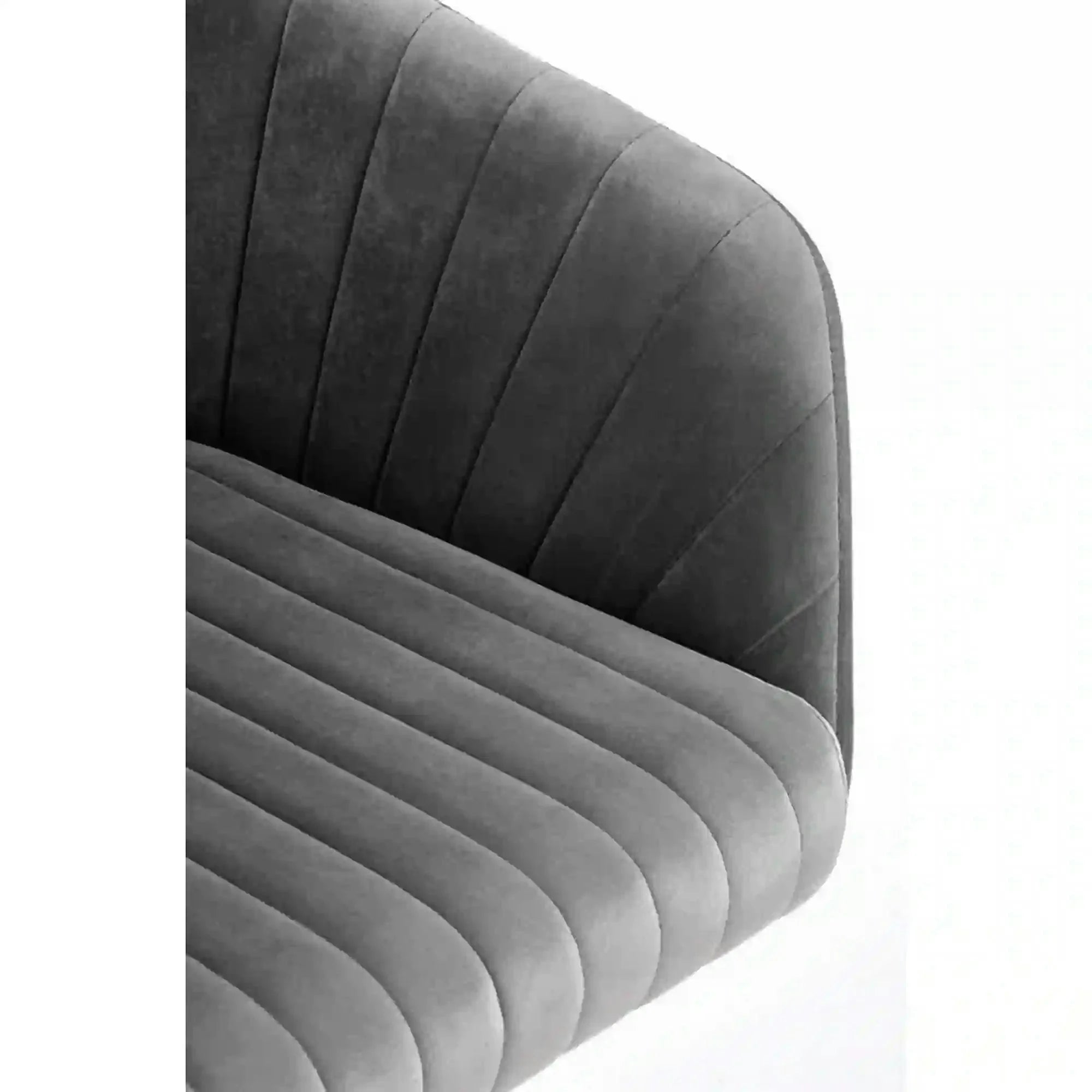 Scaun de birou FRESCO, gri, stofa catifelata, 51x54x81/91 cm
