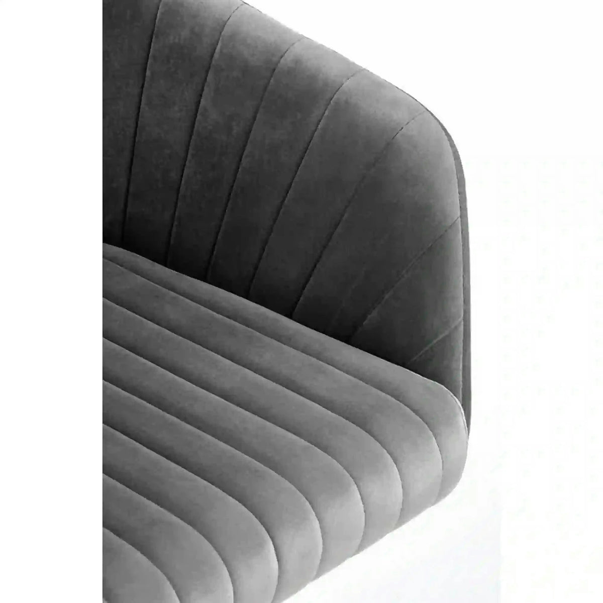 Scaun de birou FRESCO, gri, stofa catifelata, 51x54x81/91 cm