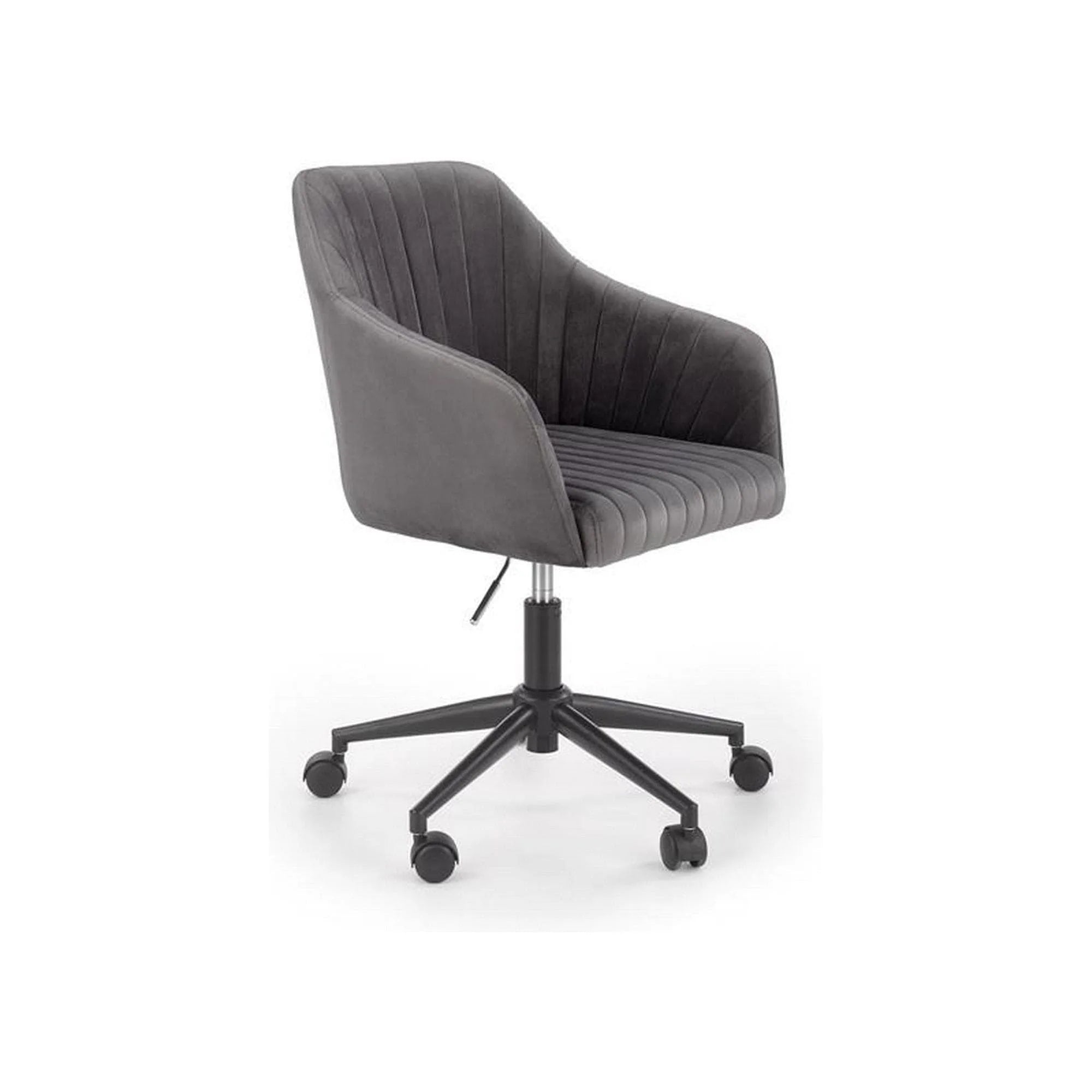 Scaun de birou FRESCO, gri, stofa catifelata, 51x54x81/91 cm