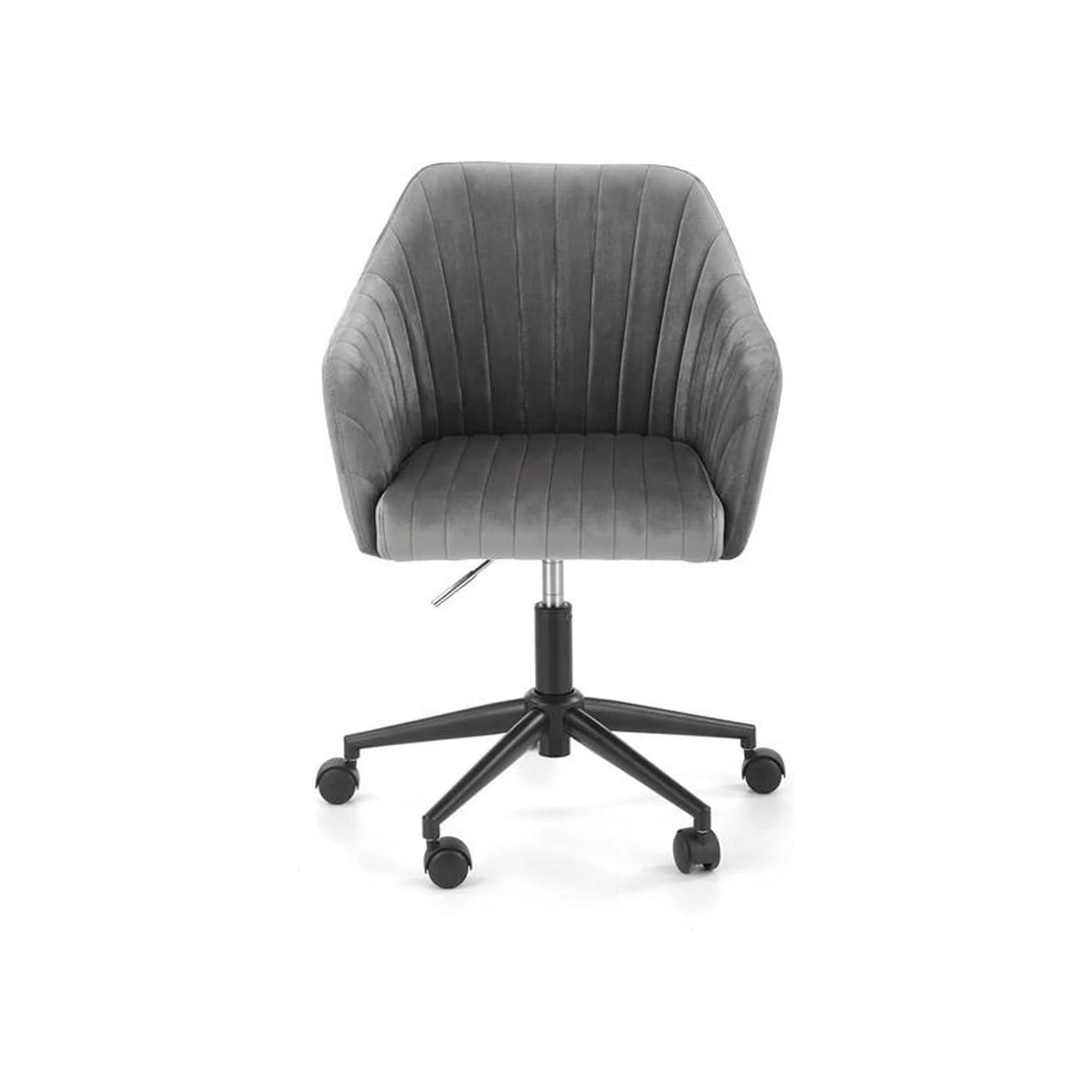 Scaun de birou FRESCO, gri, stofa catifelata, 51x54x81/91 cm