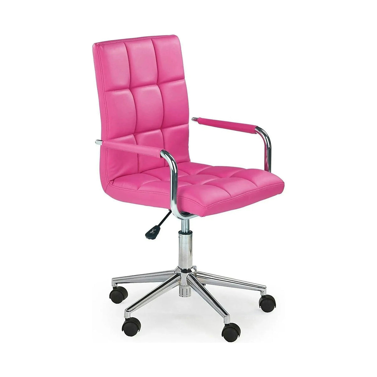 Scaun de birou GONZO 2, roz, piele ecologica, 53x60x98/110 cm