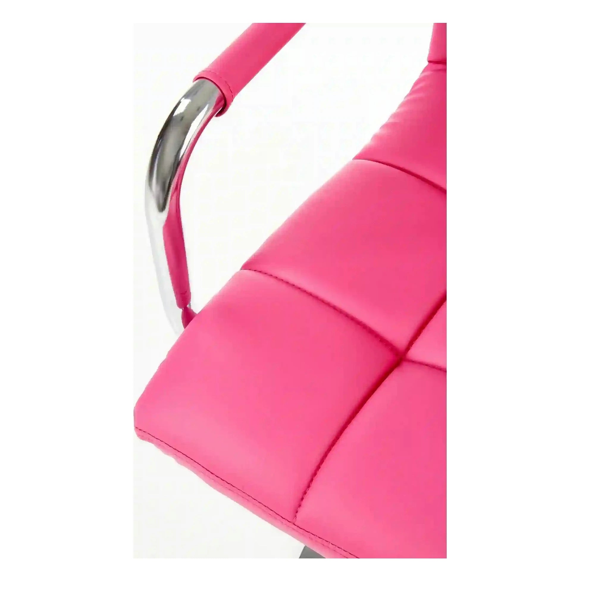 Scaun de birou GONZO 2, roz, piele ecologica, 53x60x98/110 cm