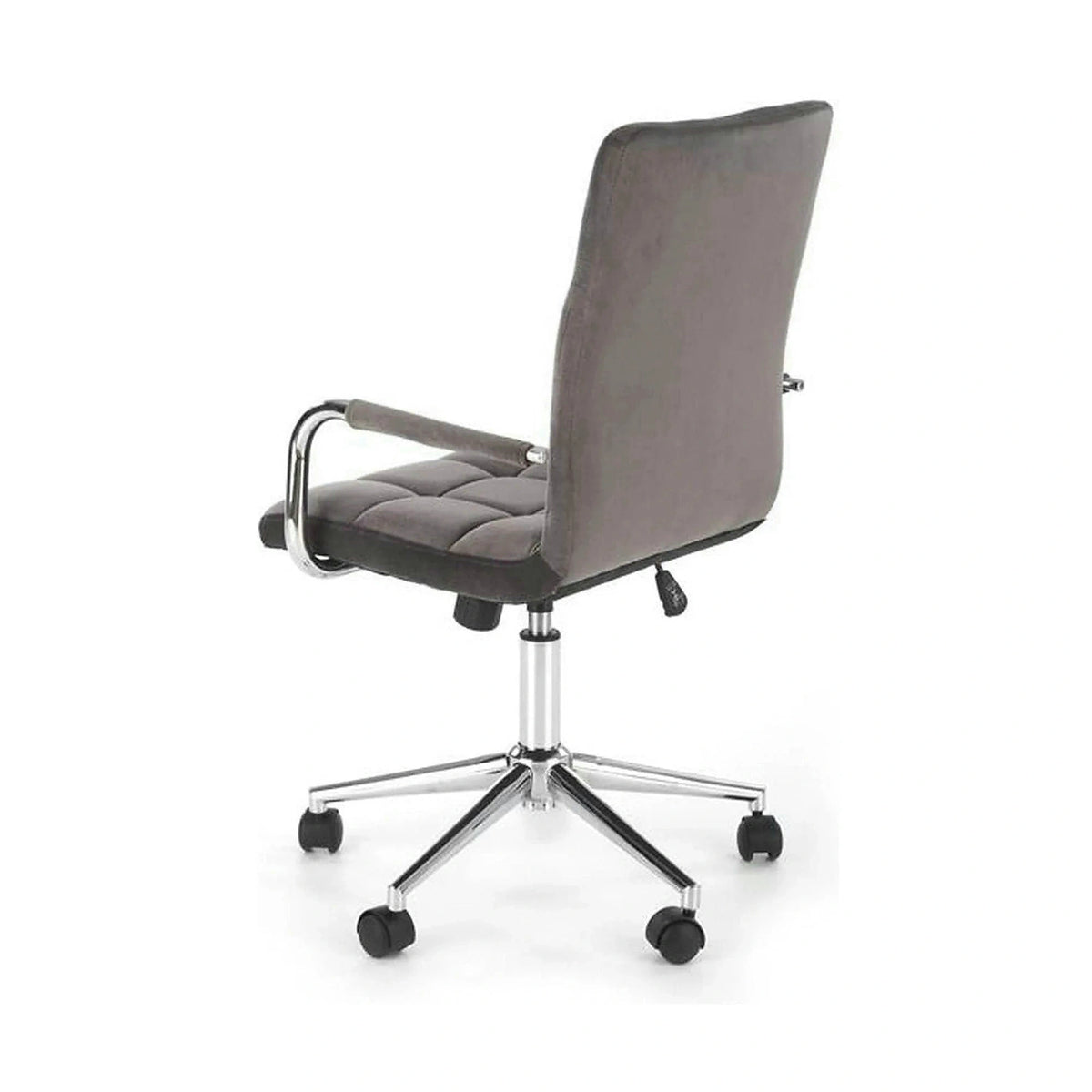 Scaun de birou GONZO 4, gri/crom, stofa catifelata/metal, 60x53x93/105 cm