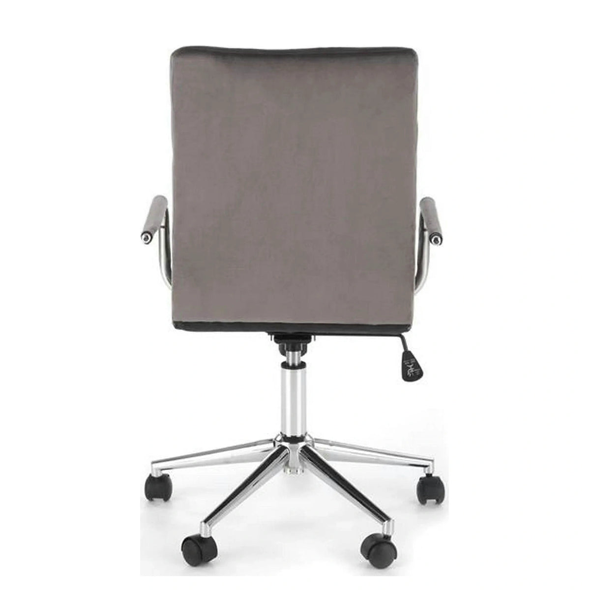 Scaun de birou GONZO 4, gri/crom, stofa catifelata/metal, 60x53x93/105 cm