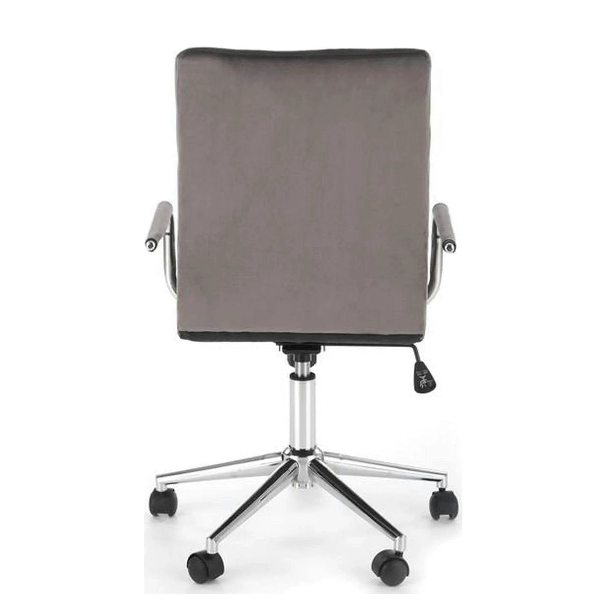 Scaun de birou GONZO 4, gri/crom, stofa catifelata/metal, 60x53x93/105 cm