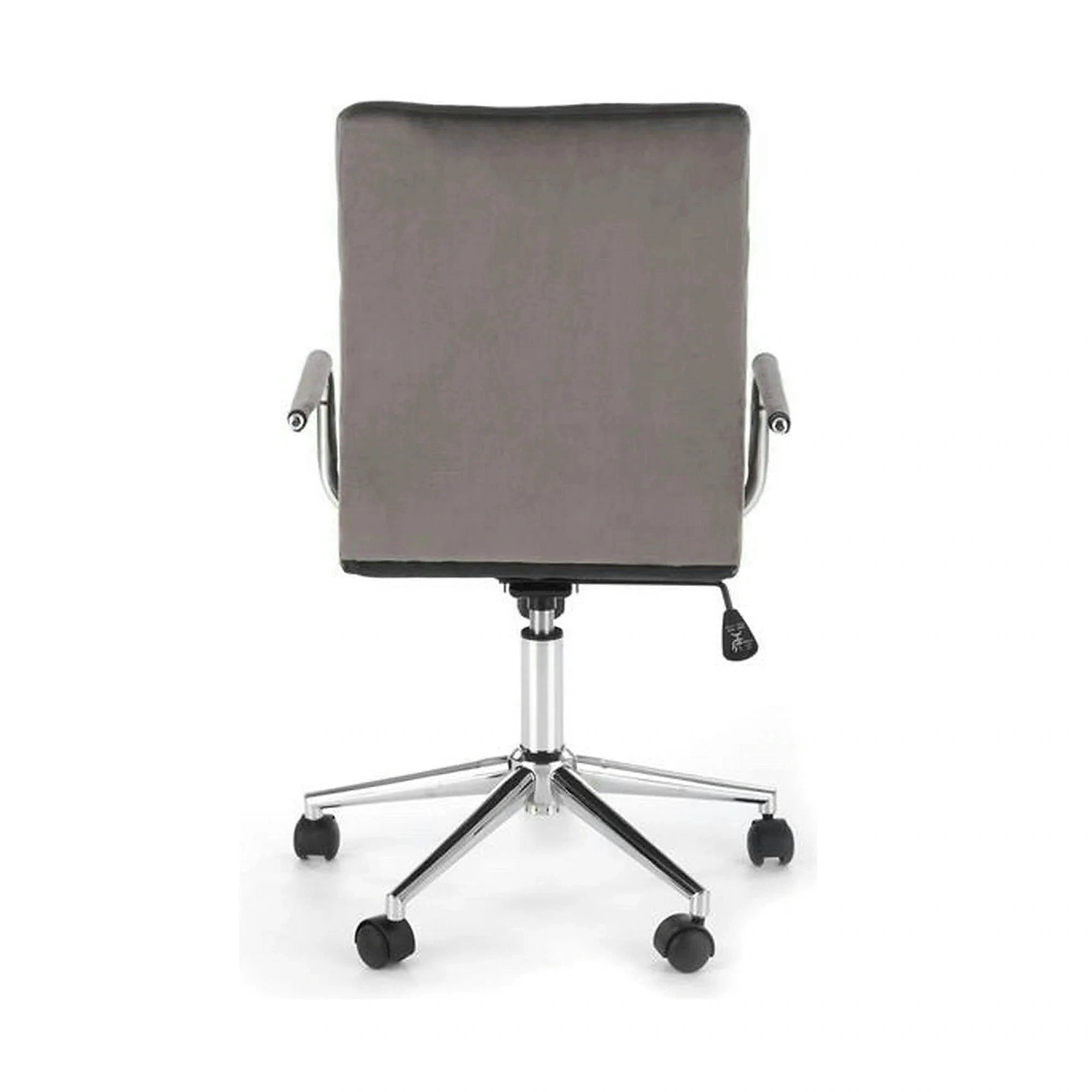 Scaun de birou GONZO 4, gri/crom, stofa catifelata/metal, 60x53x93/105 cm
