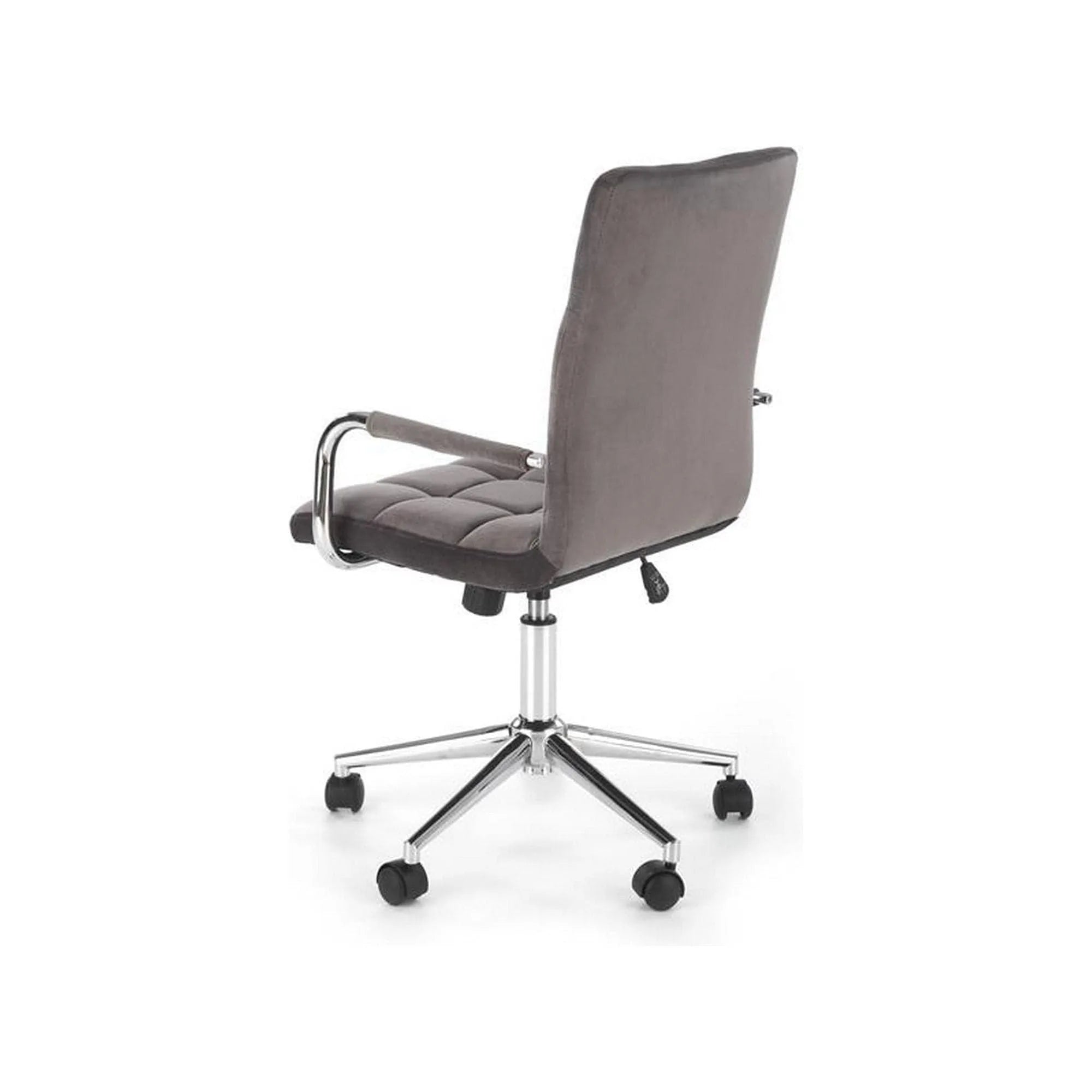 Scaun de birou GONZO 4, gri/crom, stofa catifelata/metal, 60x53x93/105 cm