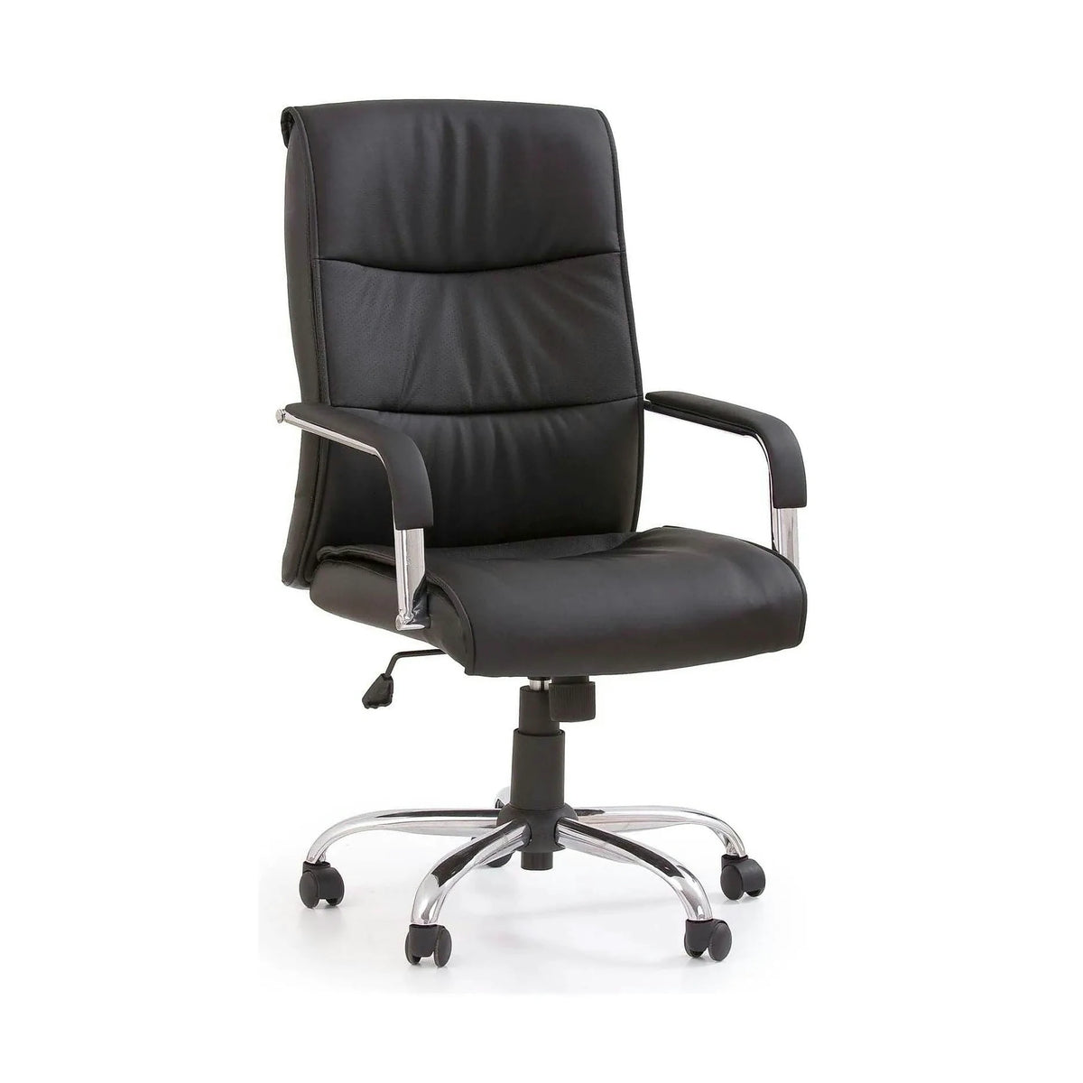 Scaun de birou HAMILTON, negru, piele ecologica, 60x70x102/111 cm