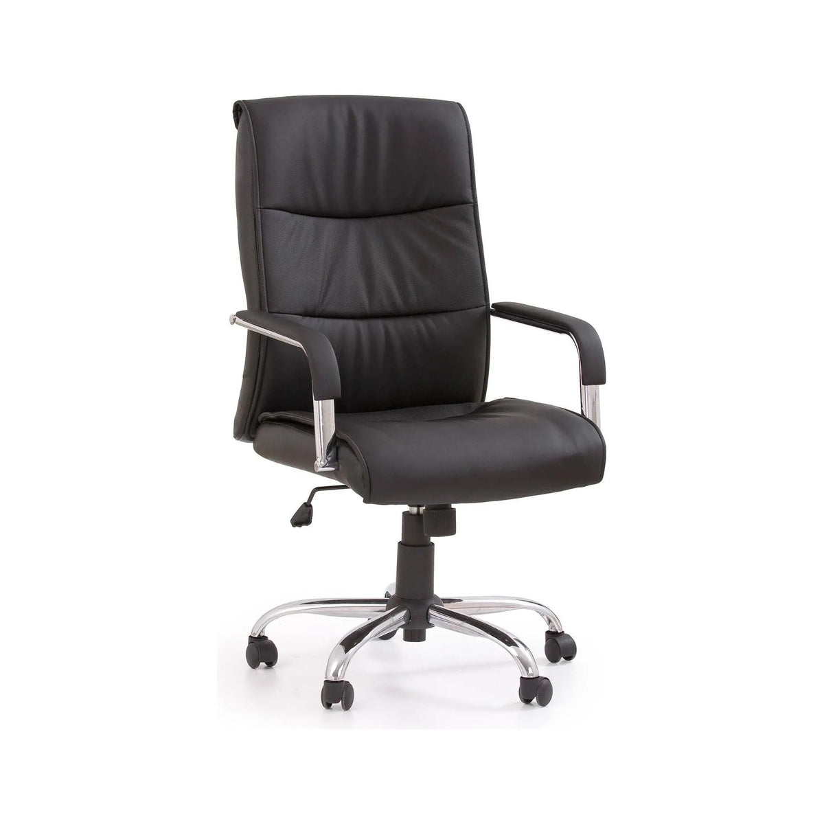 Scaun de birou HAMILTON, negru, piele ecologica, 60x70x102/111 cm