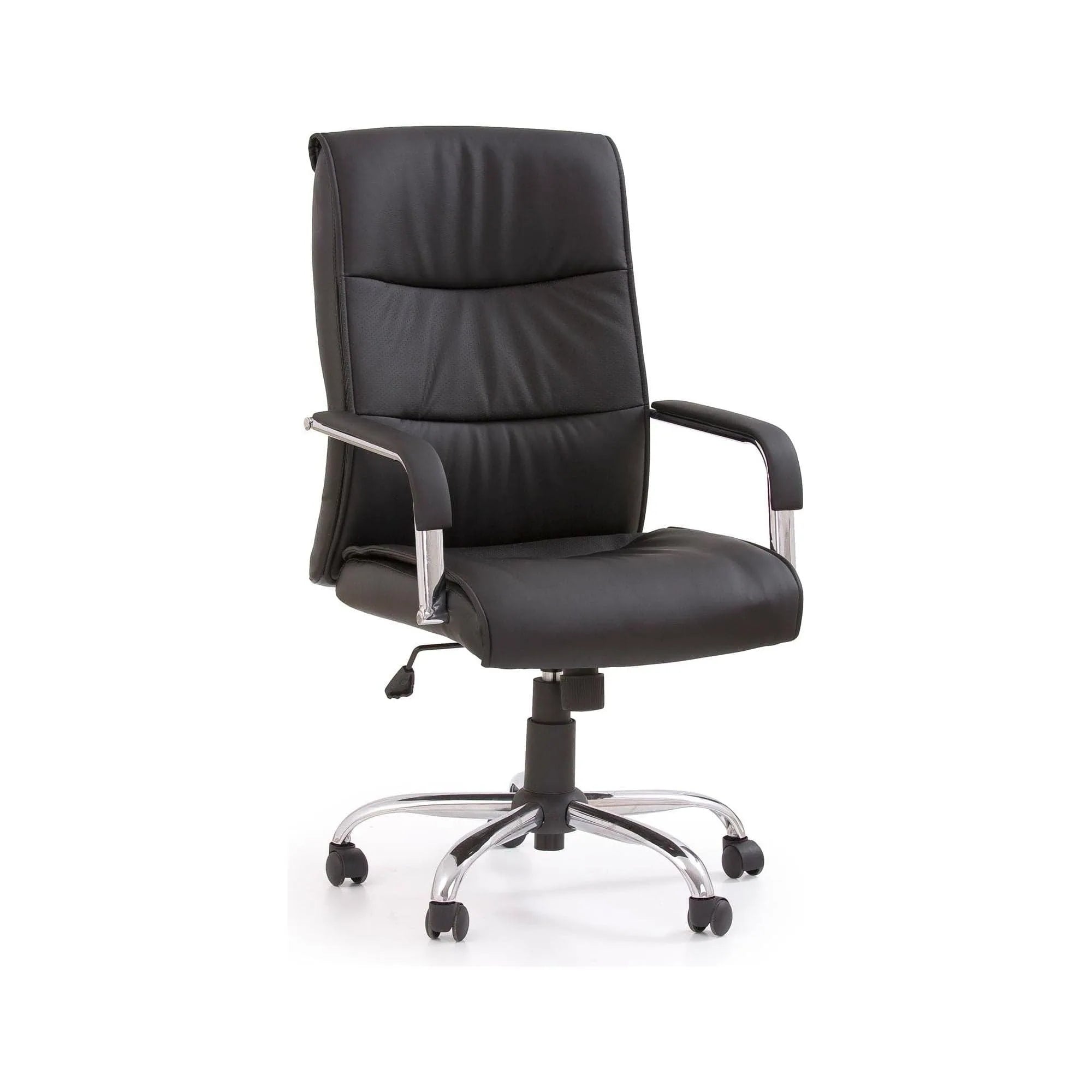 Scaun de birou HAMILTON, negru, piele ecologica, 60x70x102/111 cm