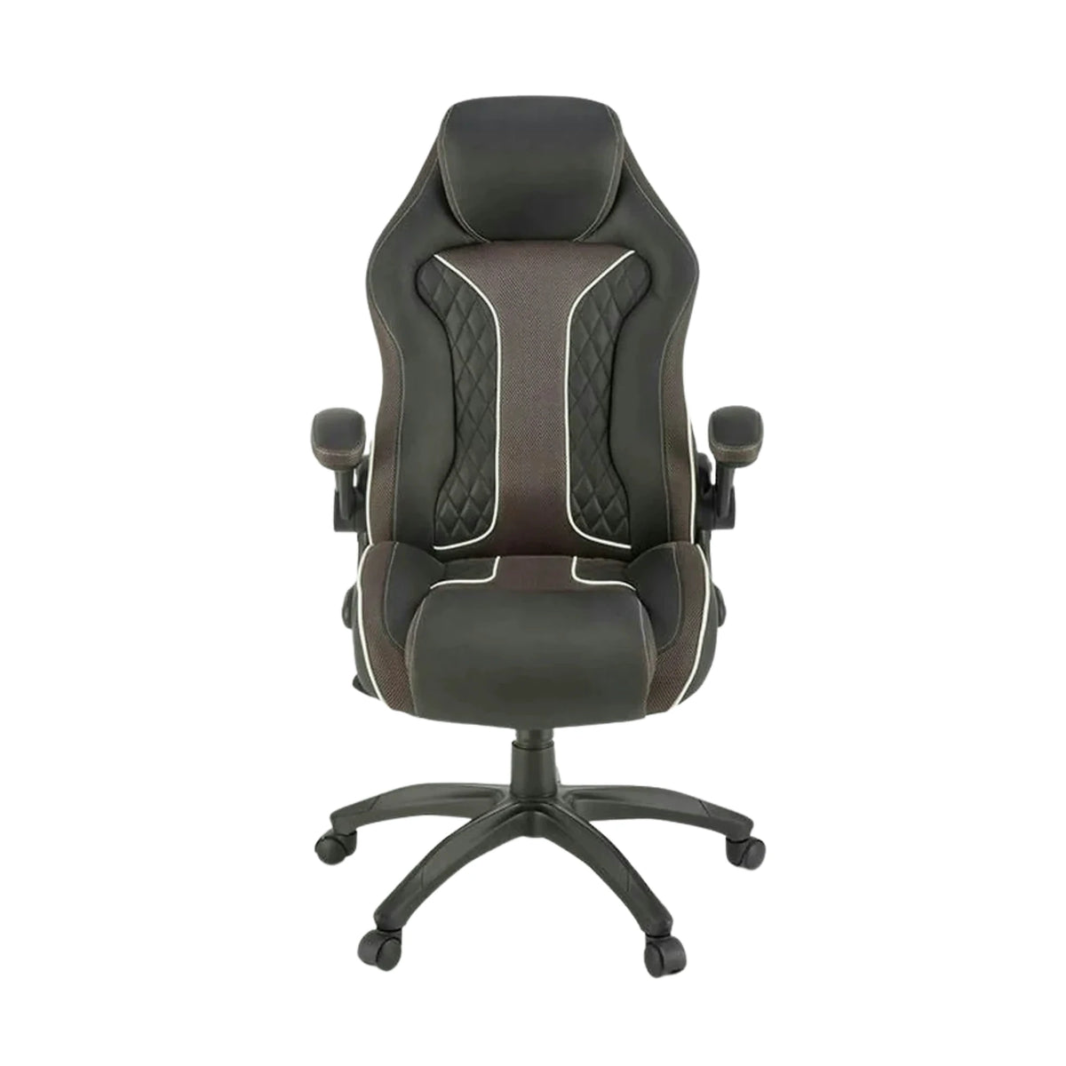 Scaun de birou HAMLET, negru/gri, piele ecologica, 65x70x117 cm